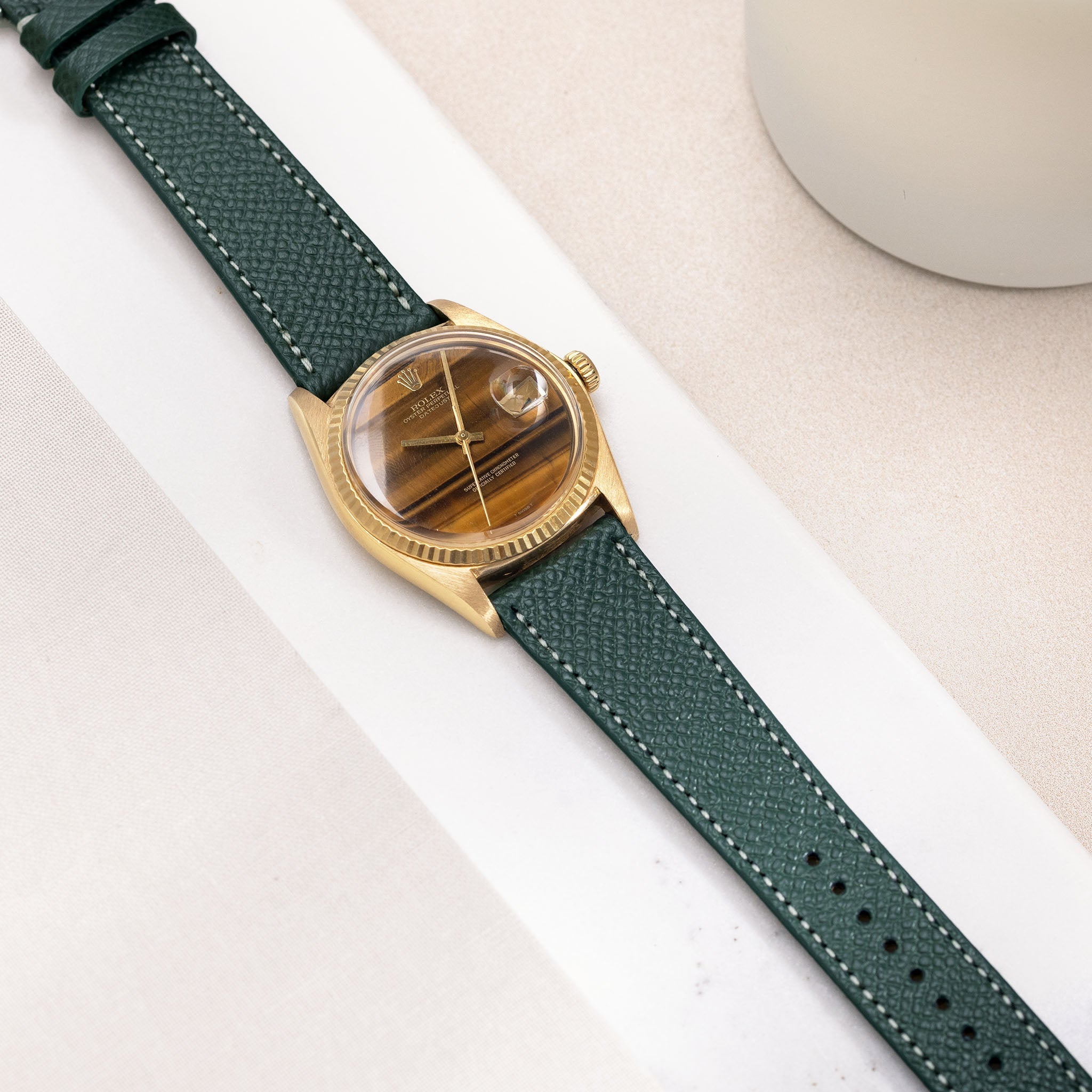 Marston Calf Dark Green Leren Horlogeband