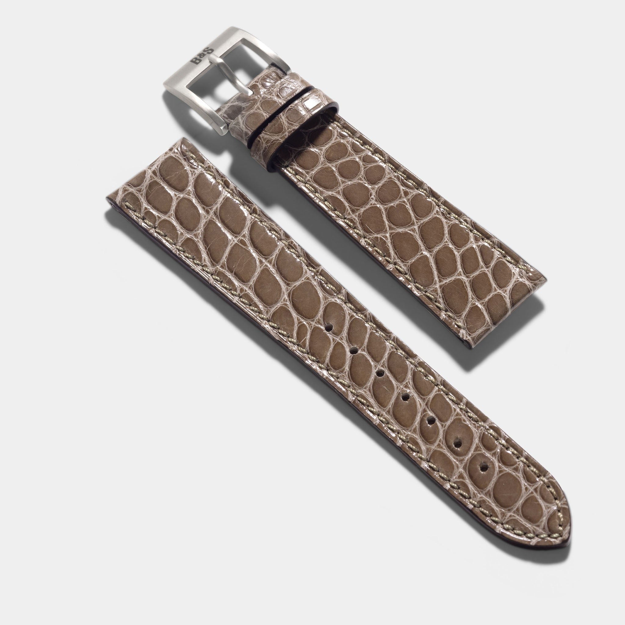 Brilliant Loutre Grey Alligator Horlogeband