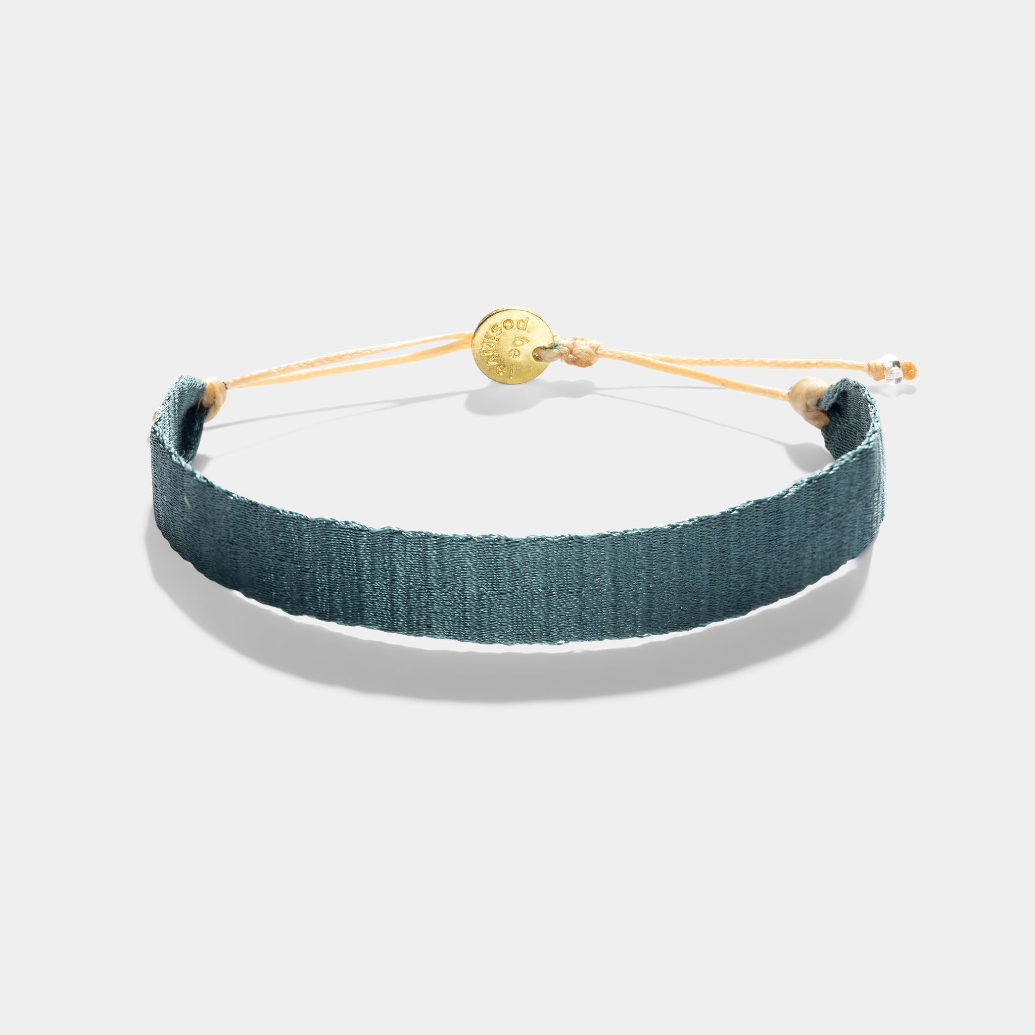 Guanabana Handmade Woven Broad Bracelet Petrol