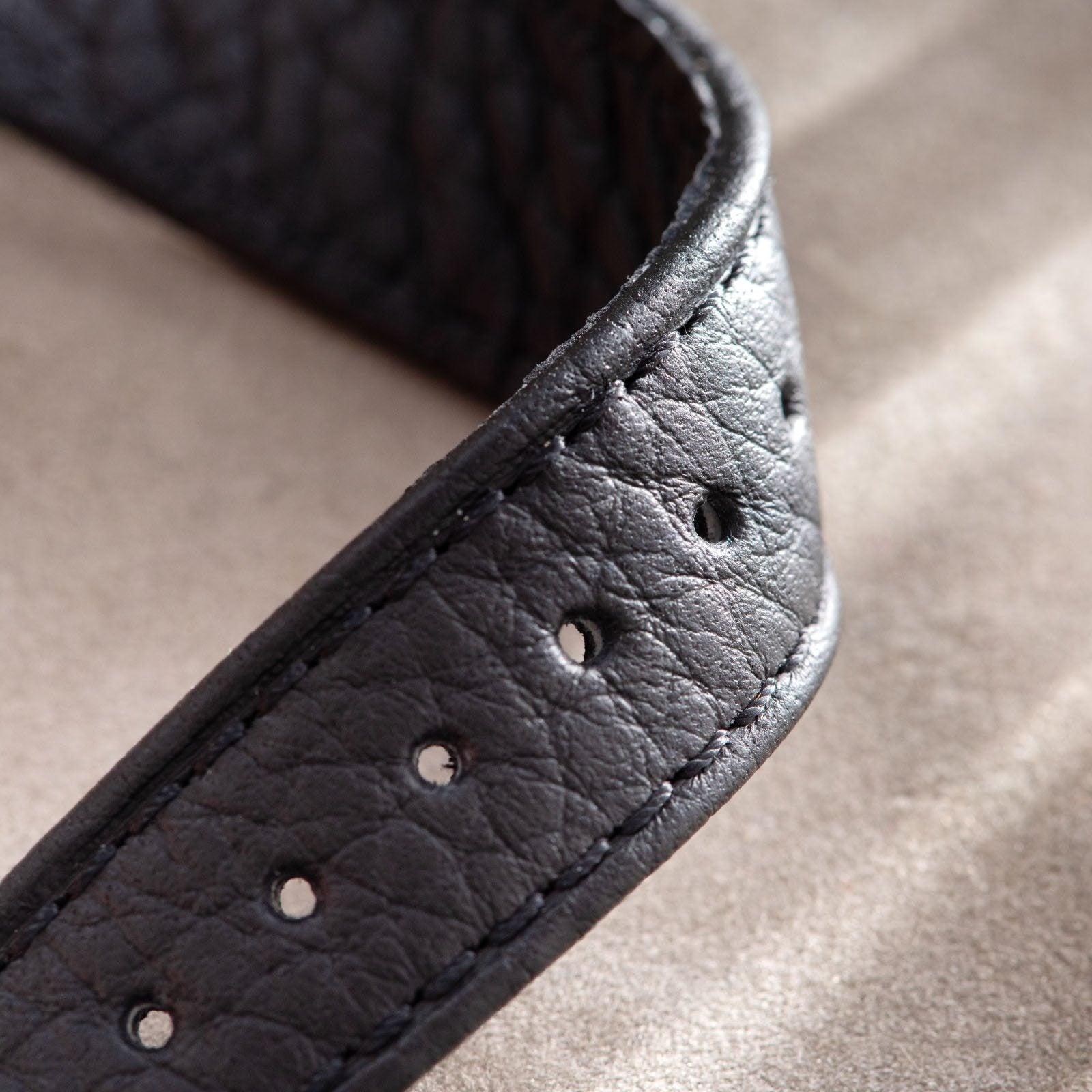 Taurillon Zwart Speedy Leren Horlogeband