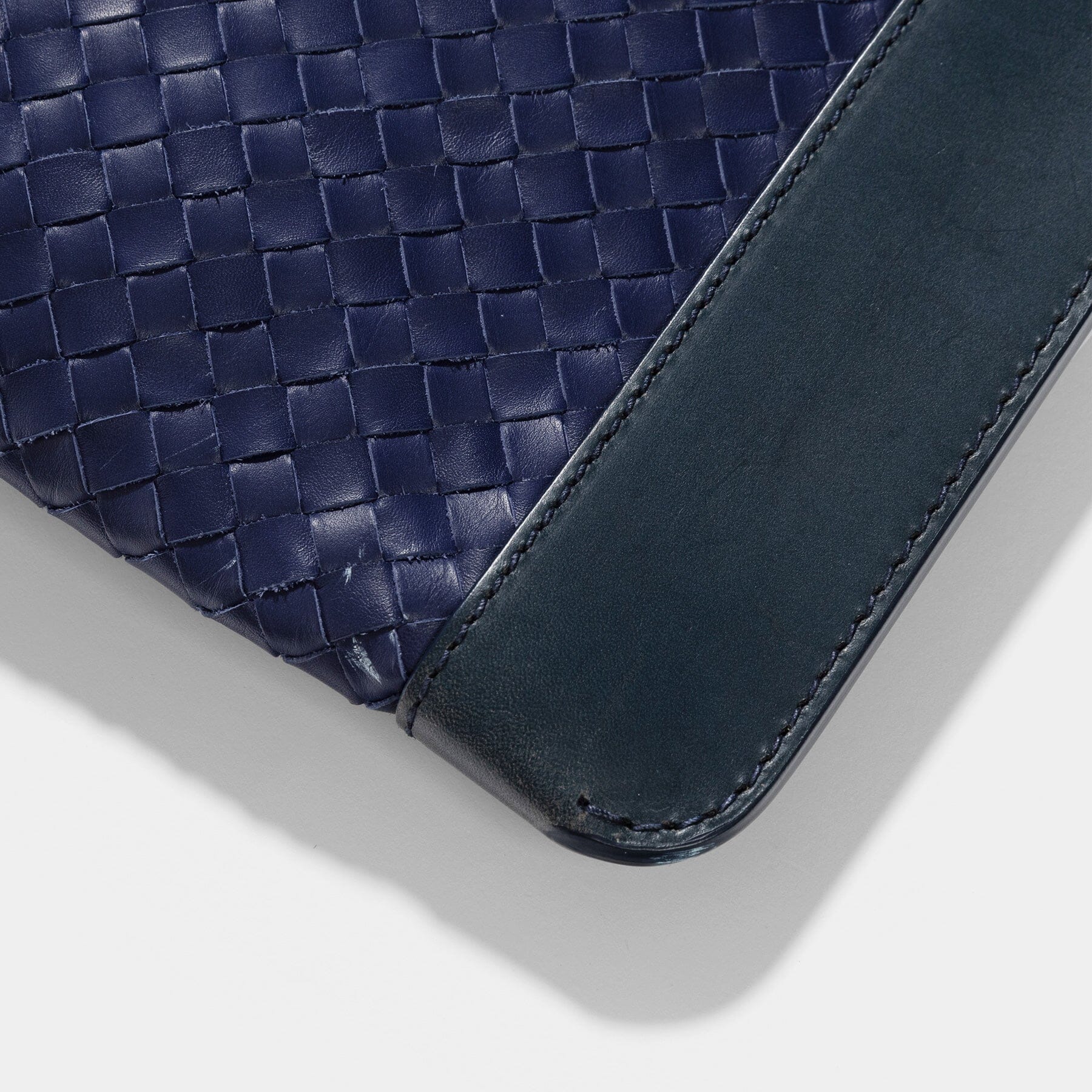 Bottega Veneta Blue Intrecciato Document Case