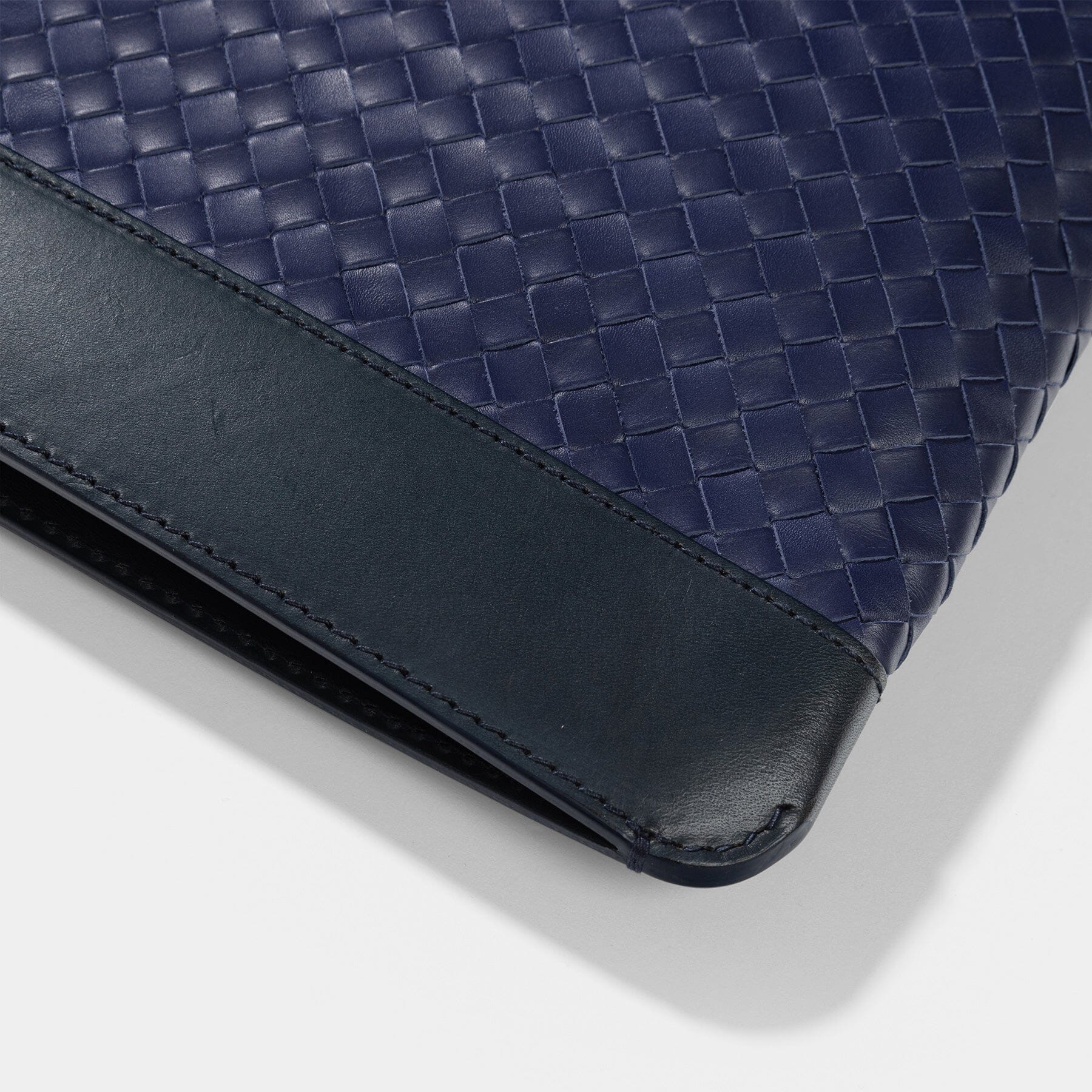 Bottega Veneta Blue Intrecciato Document Case
