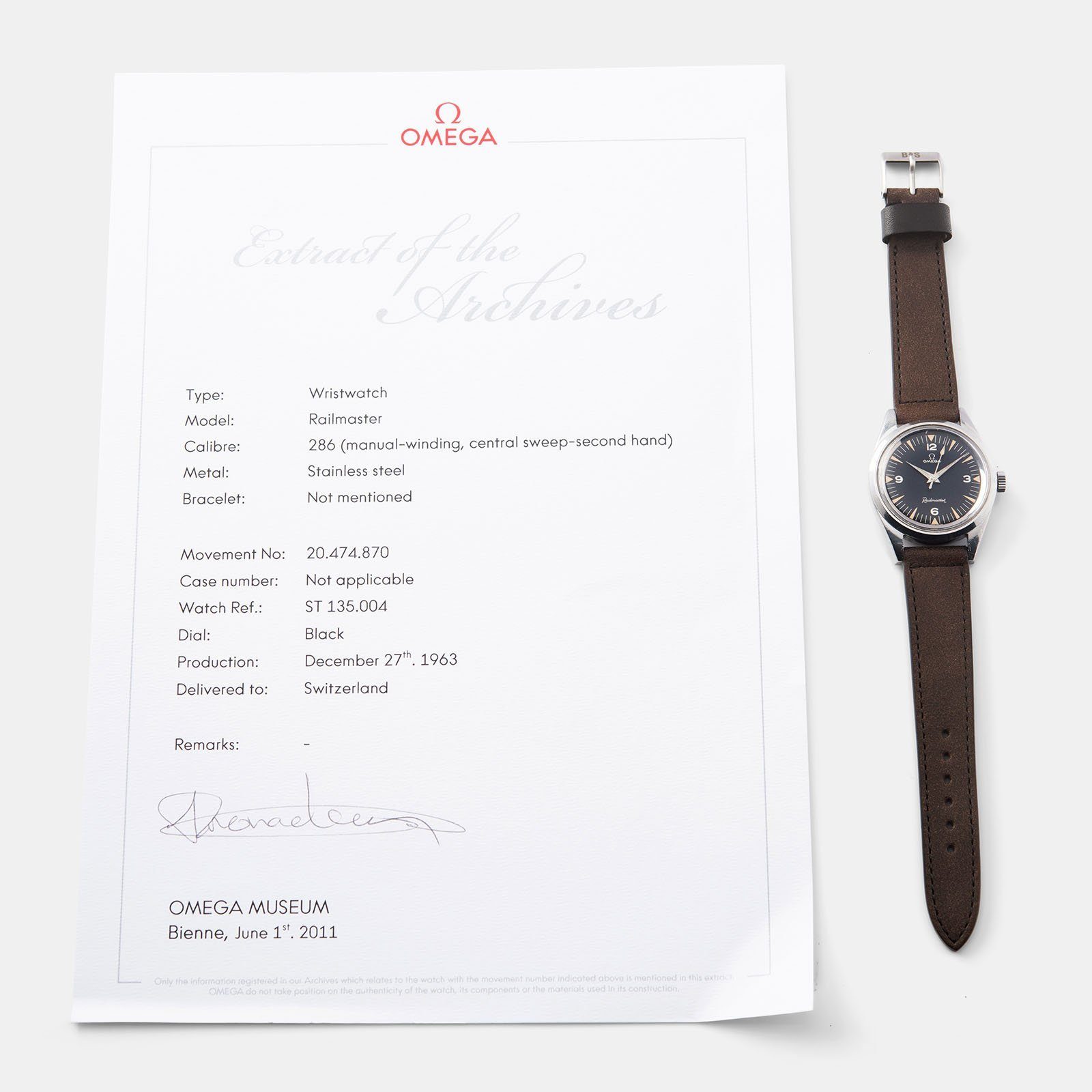 Omega Railmaster 13004-63 BTTR Set