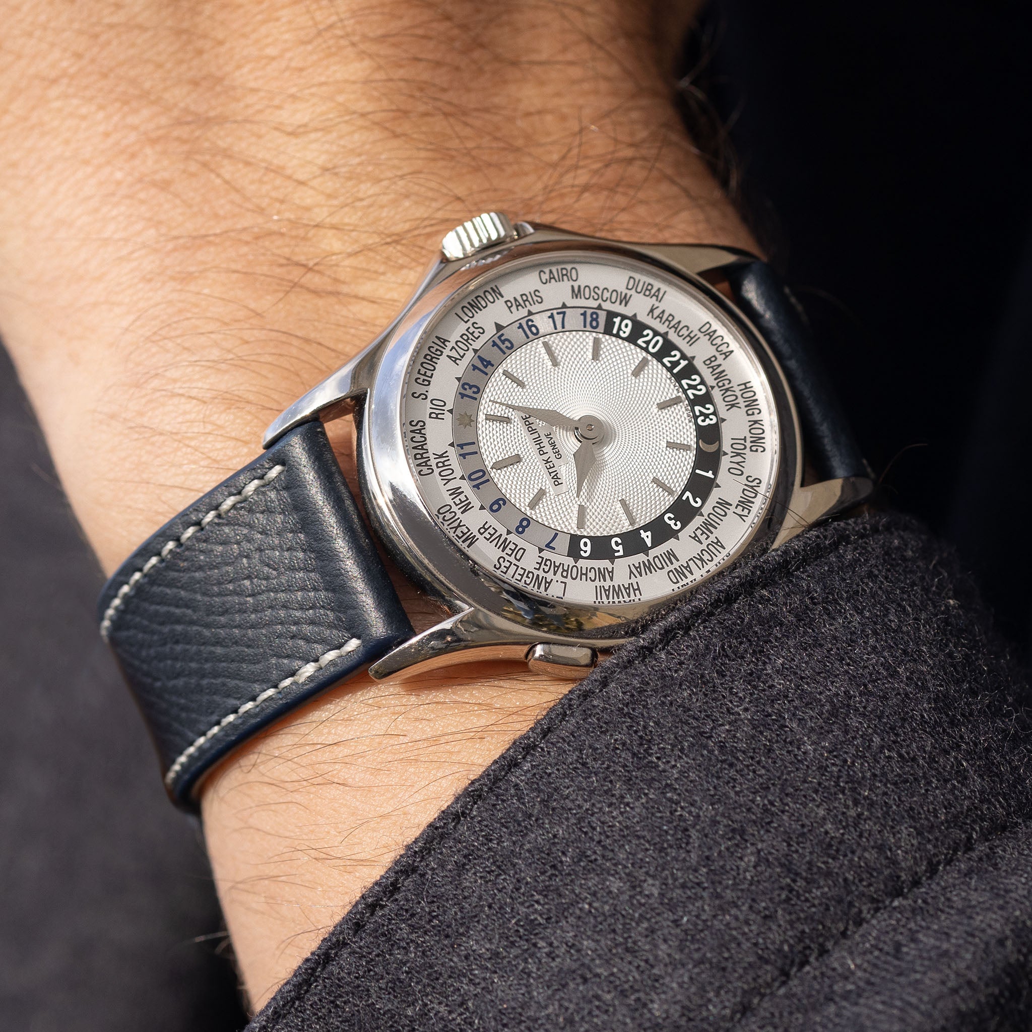 Marston Calf Midnight Blue Leren Horlogeband