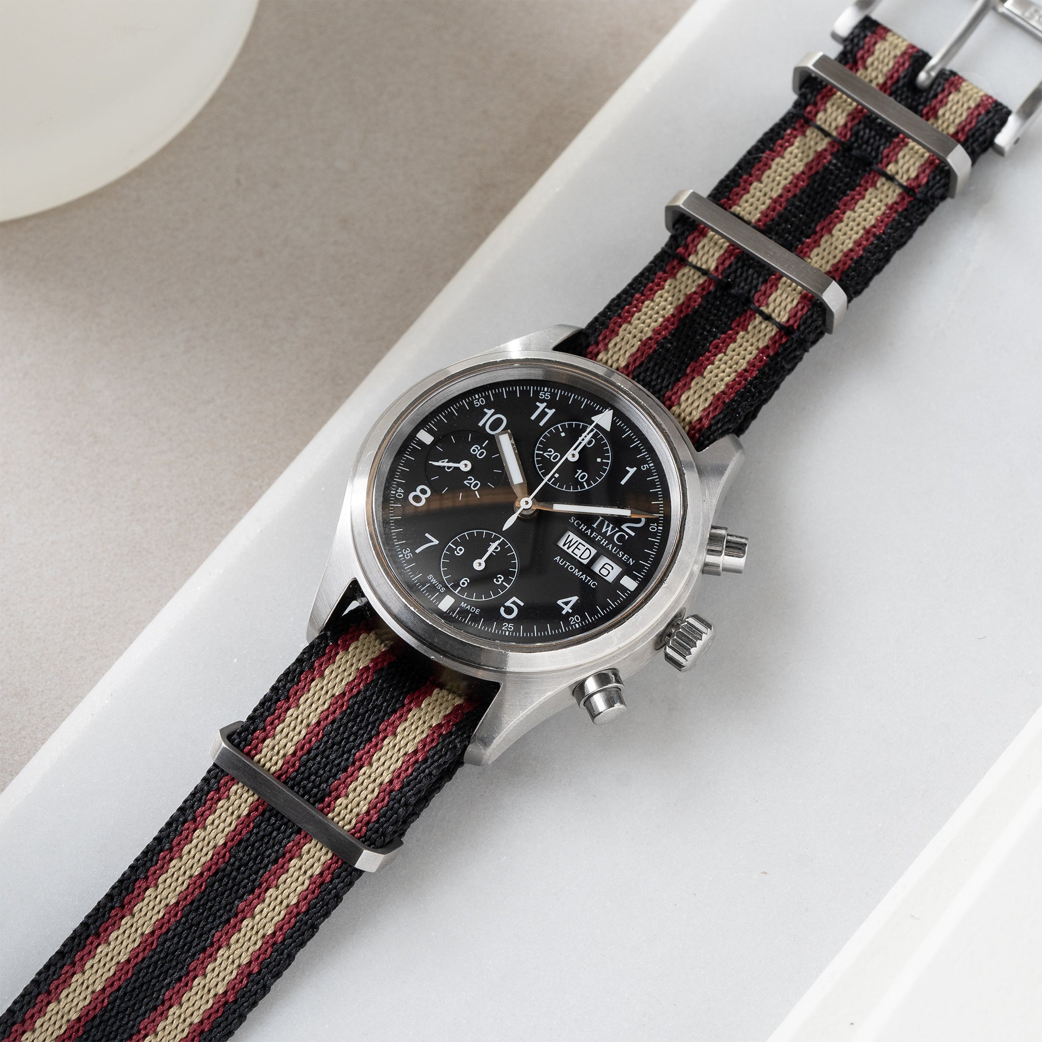 Horlogeband voor IWC Flieger Chronograph - Nylon Single Pass 007 Vintage Edition (20mm)