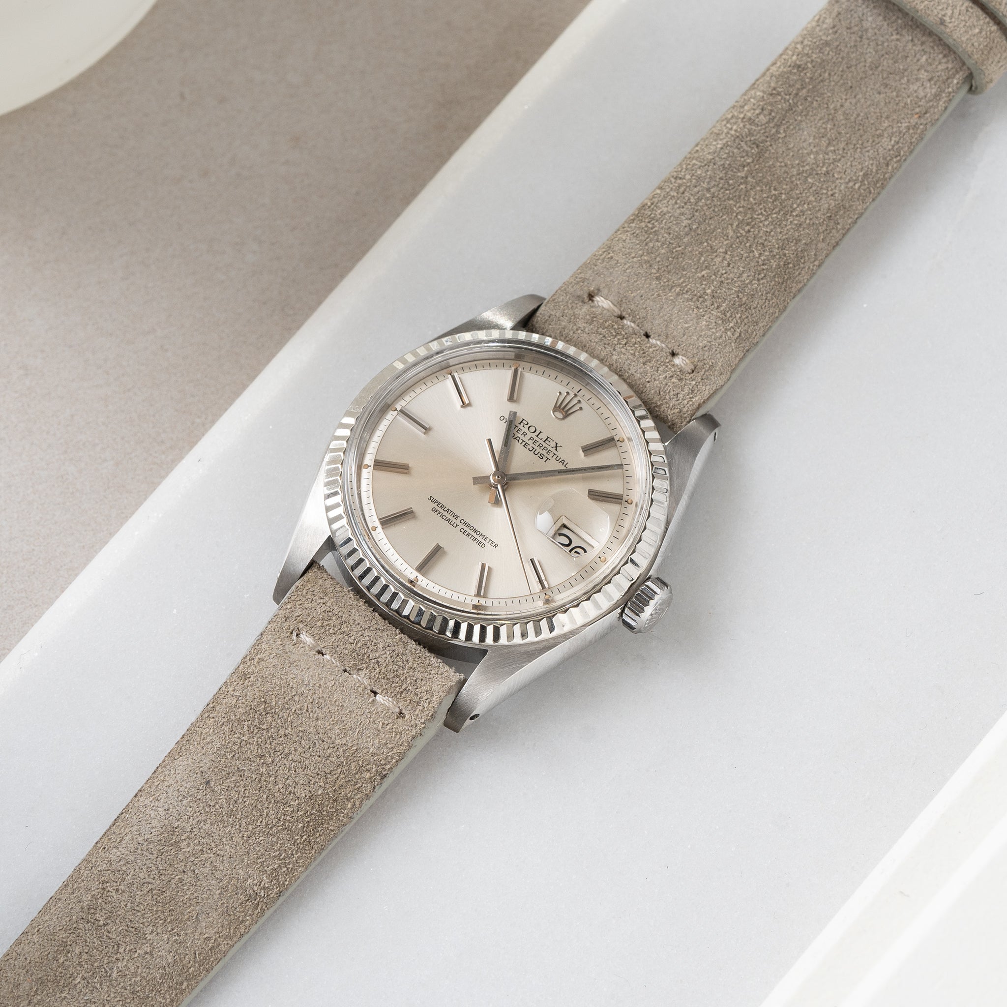 Horlogeband voor Rolex Datejust 1601 1603 16014 16030 - Silky Suede Leather