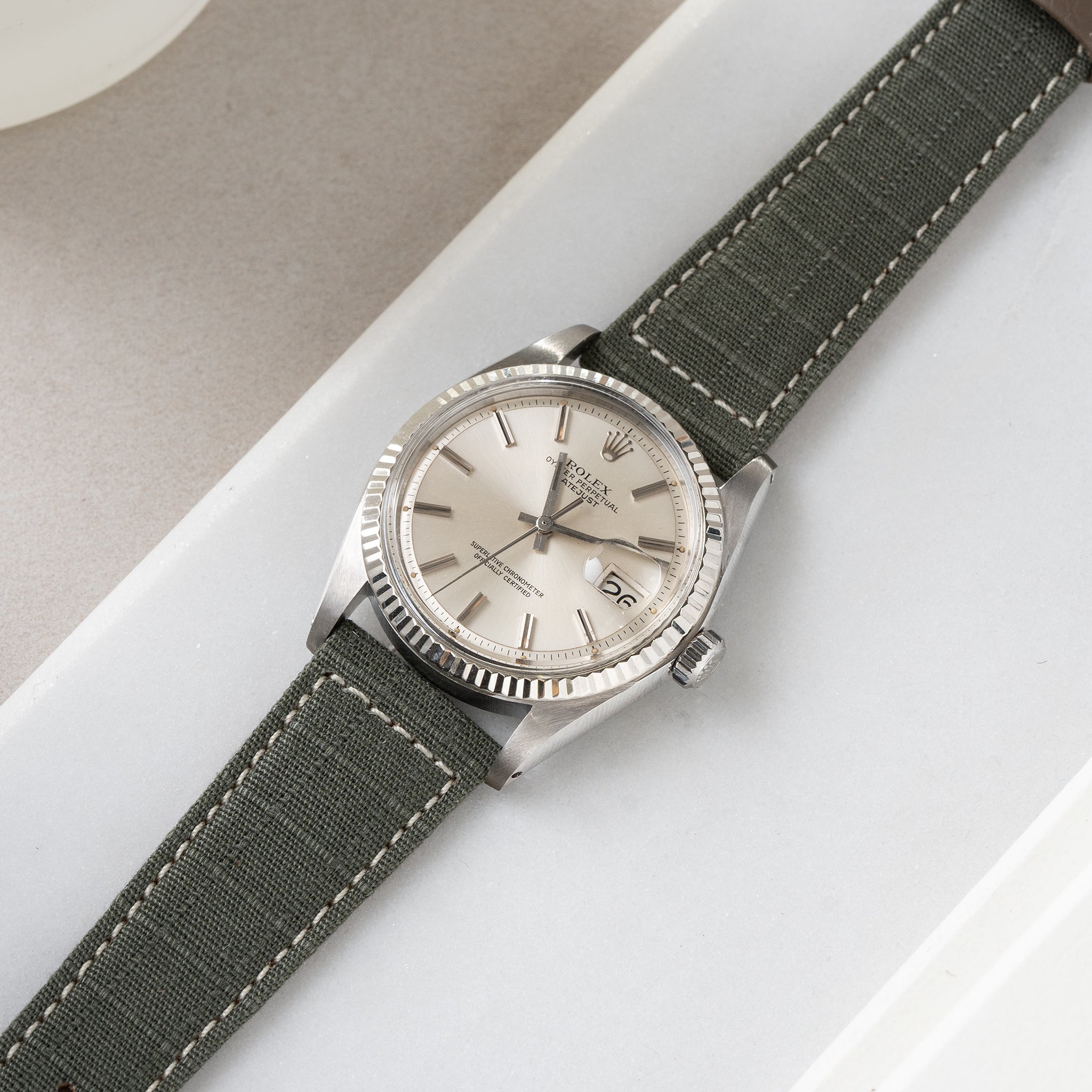 Horlogeband voor Rolex Datejust 1601 1603 16014 16030 - The Olive Ripstop