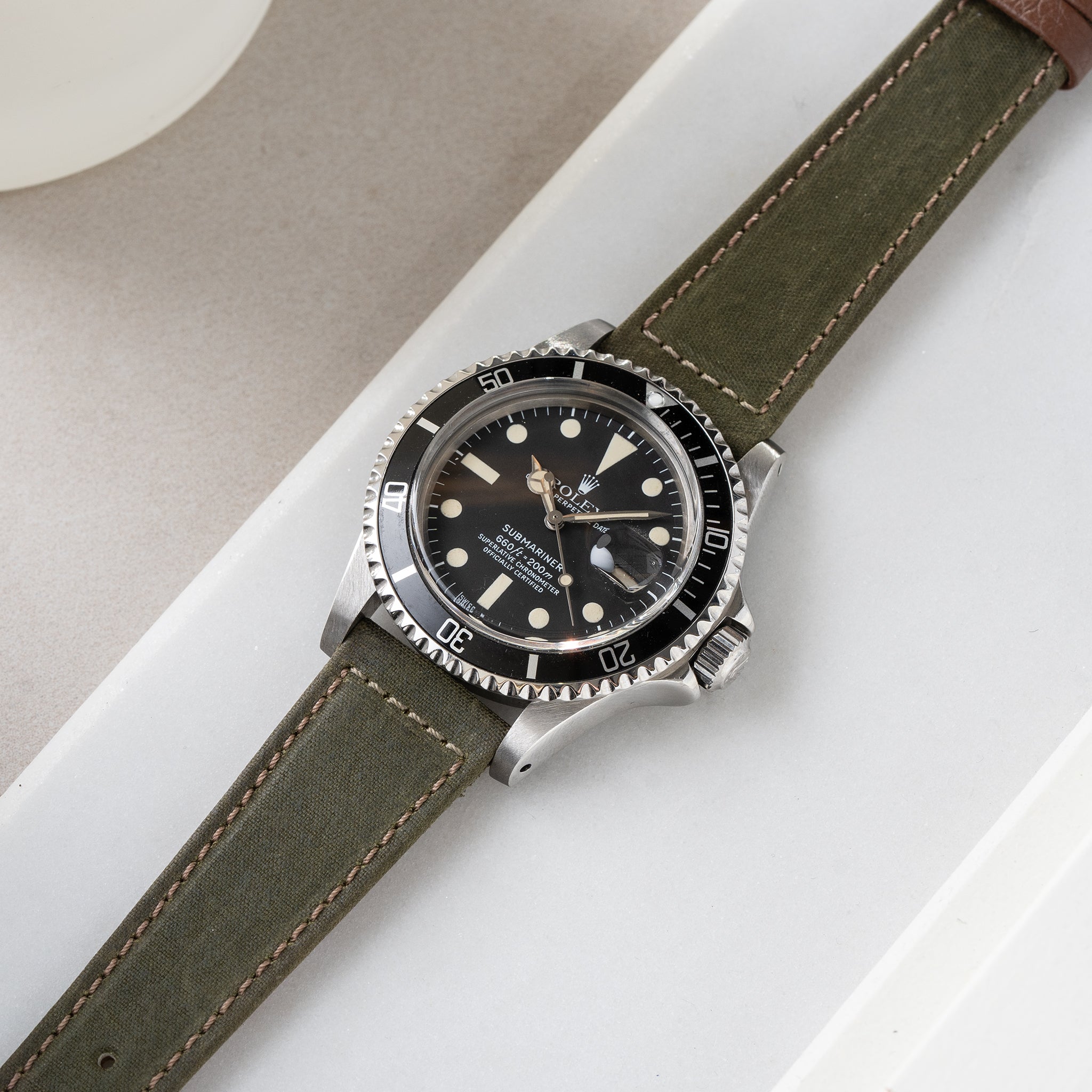 Horlogeband voor Rolex Submariner 5513 & 1680 - Vintage Barbour Fabric
