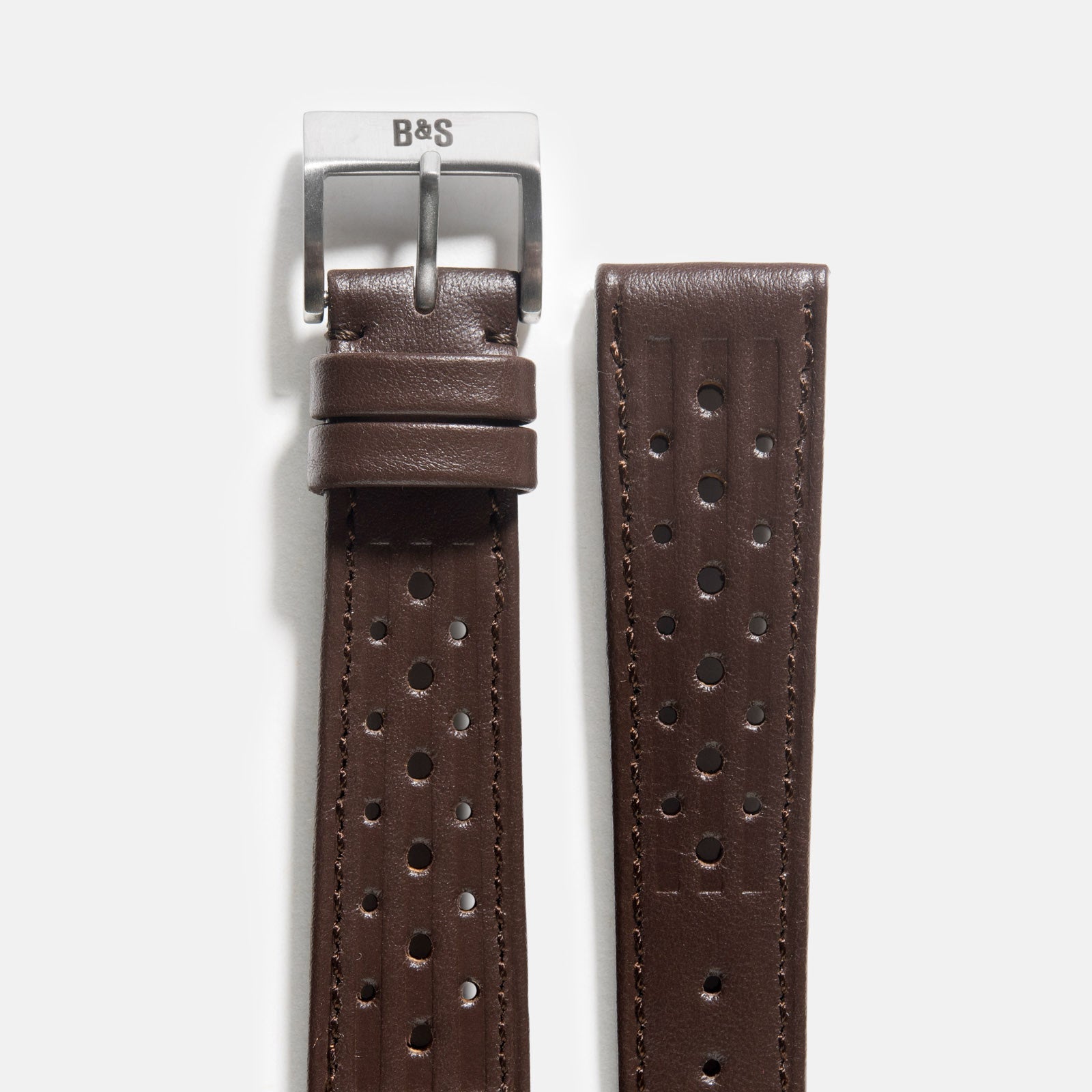 Racing Dark Brown Speedy Leren Horlogeband