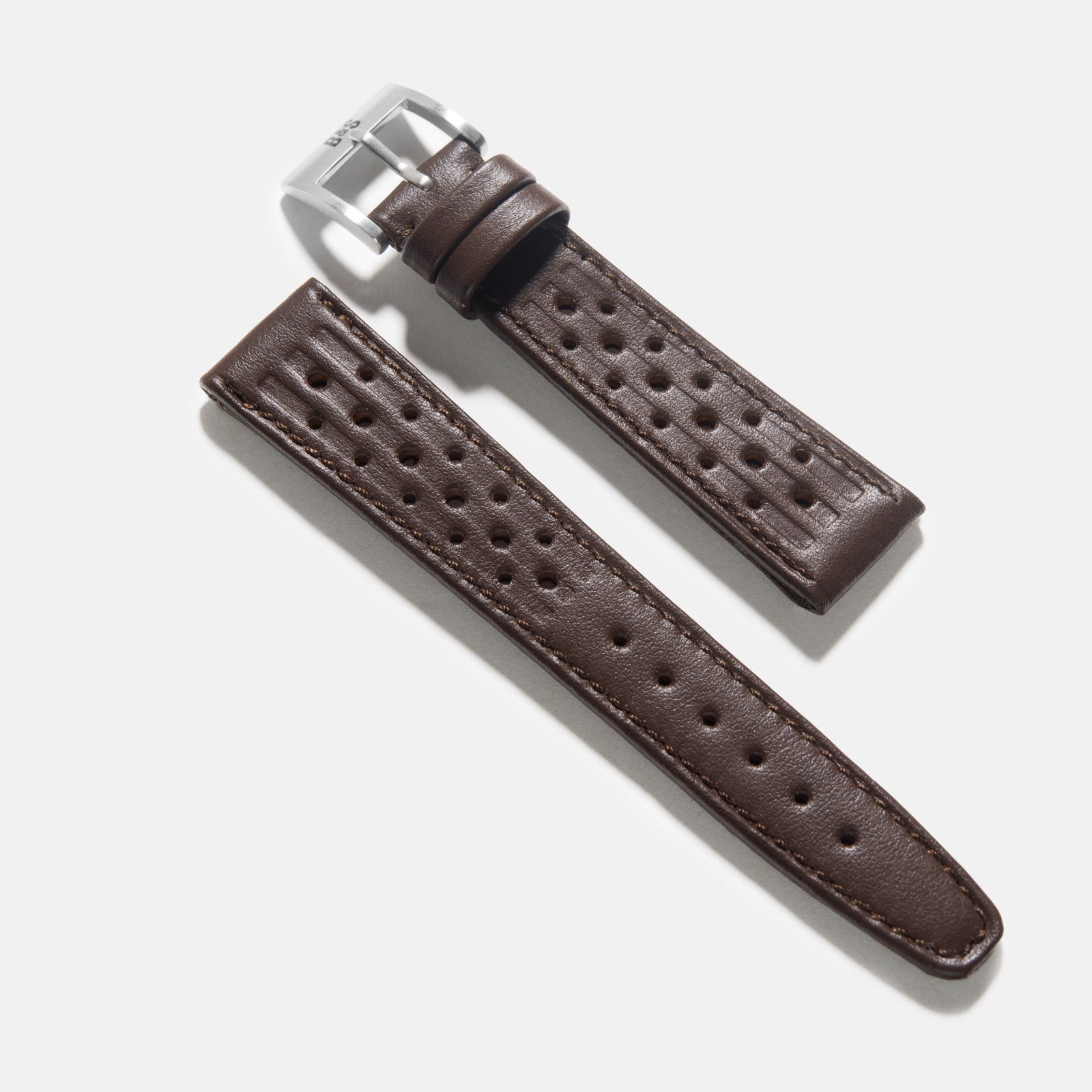 Racing Dark Brown Speedy Leren Horlogeband