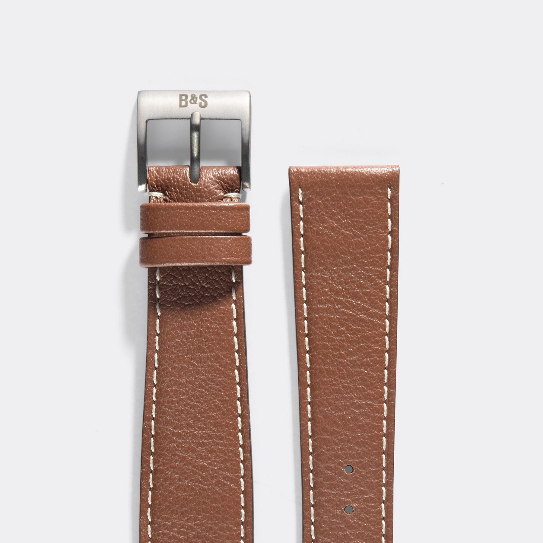 Pecan Brown Leren Horlogeband