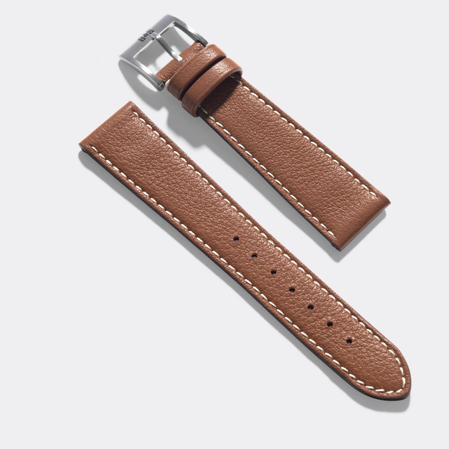 Pecan Brown Leren Horlogeband