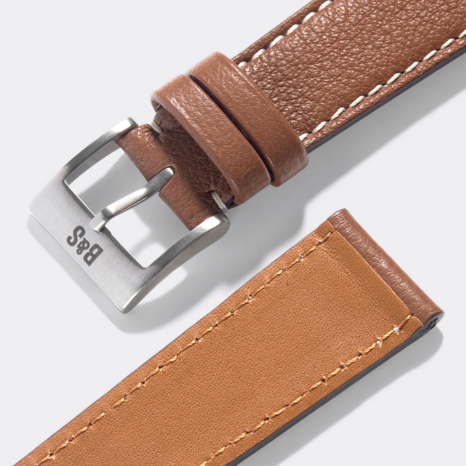 Pecan Brown Leren Horlogeband