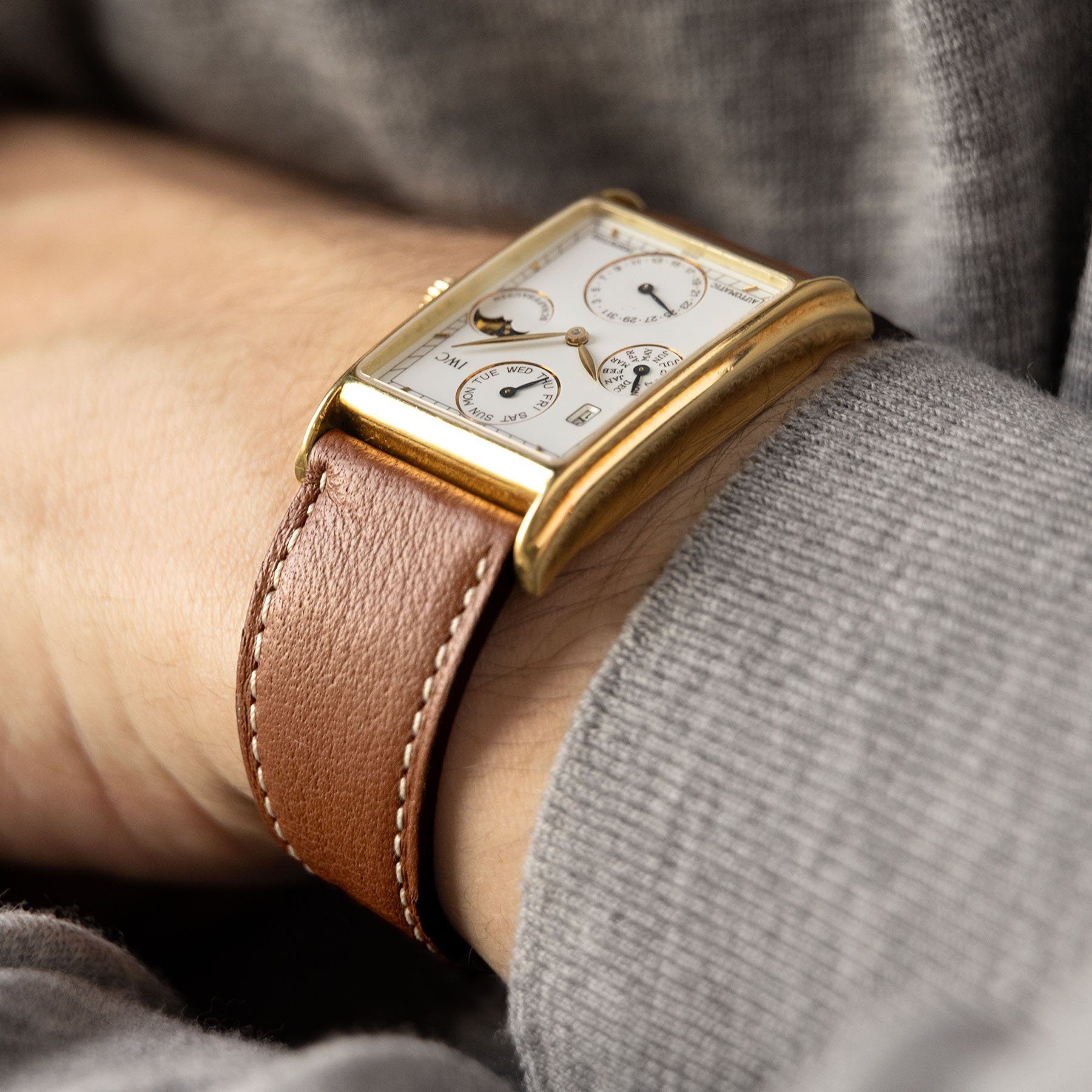 Pecan Brown Leren Horlogeband