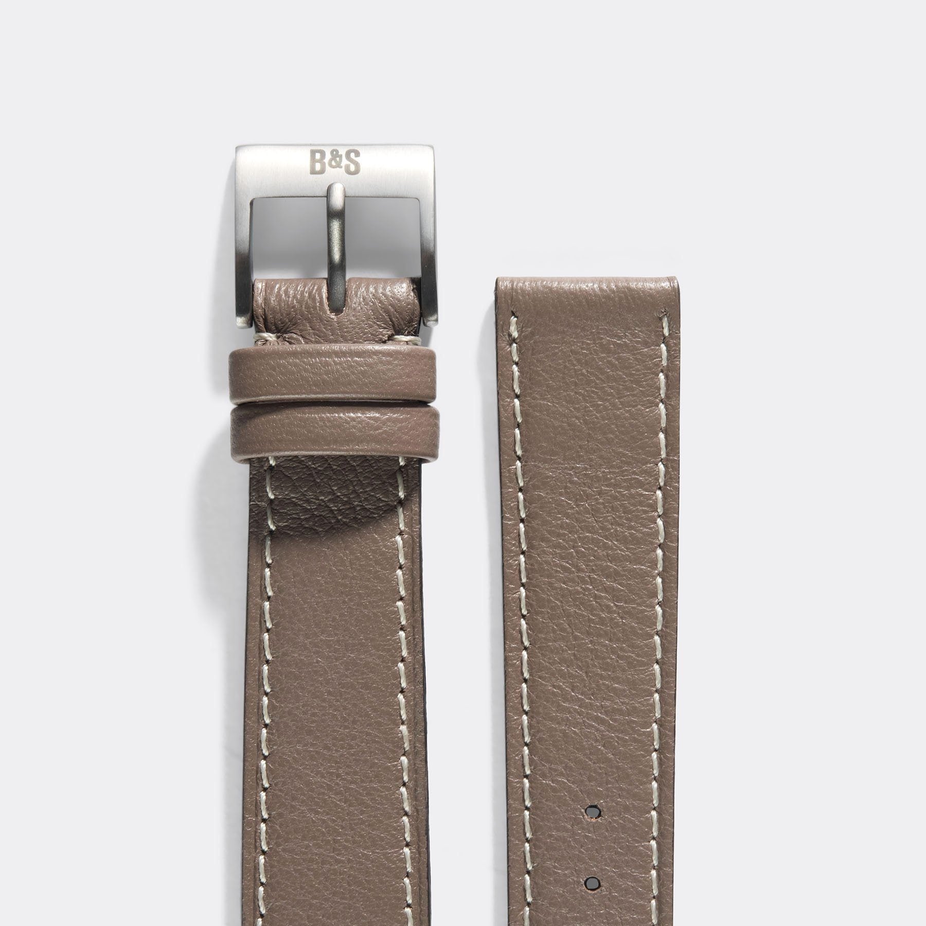 Taupe Grey Leren Horlogeband
