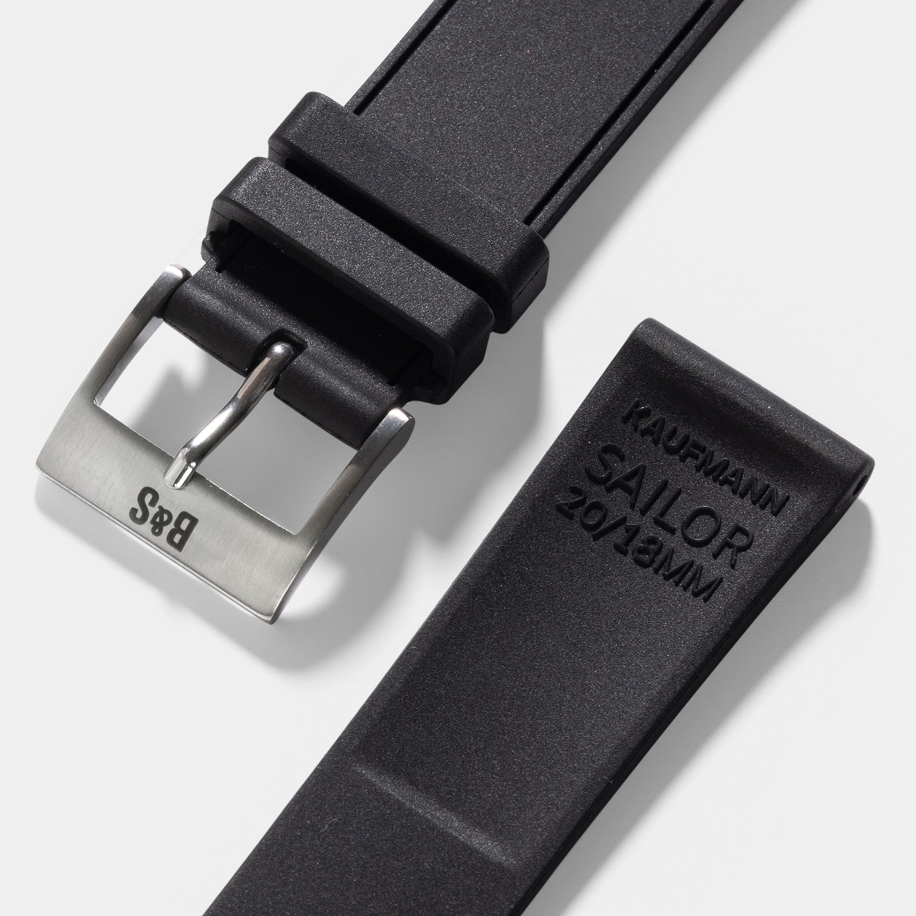 Sailor Zwart Vegan Rubber Horlogeband