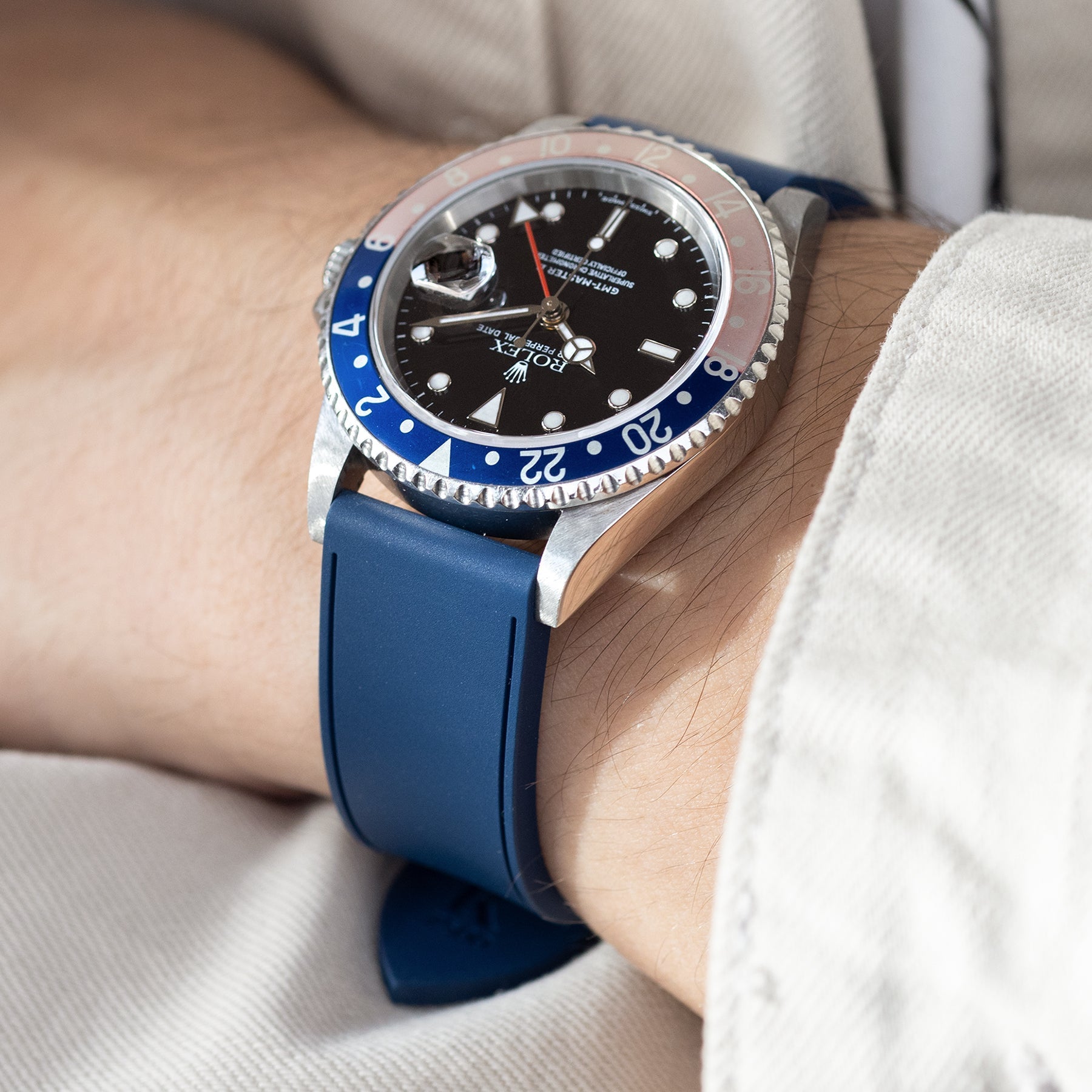 Sailor Blue Vegan Rubber Horlogeband