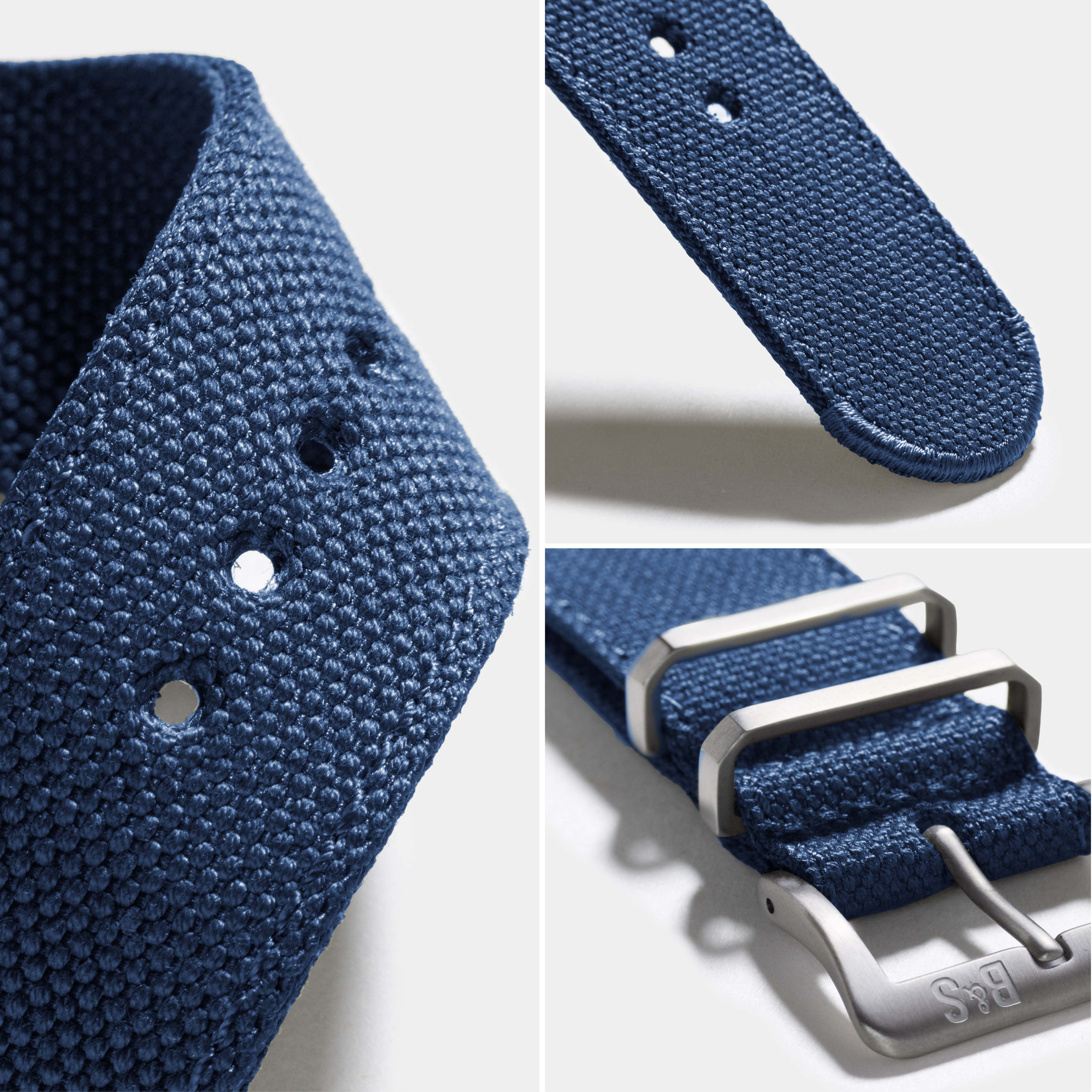 Safari Navy Canvas Horlogeband