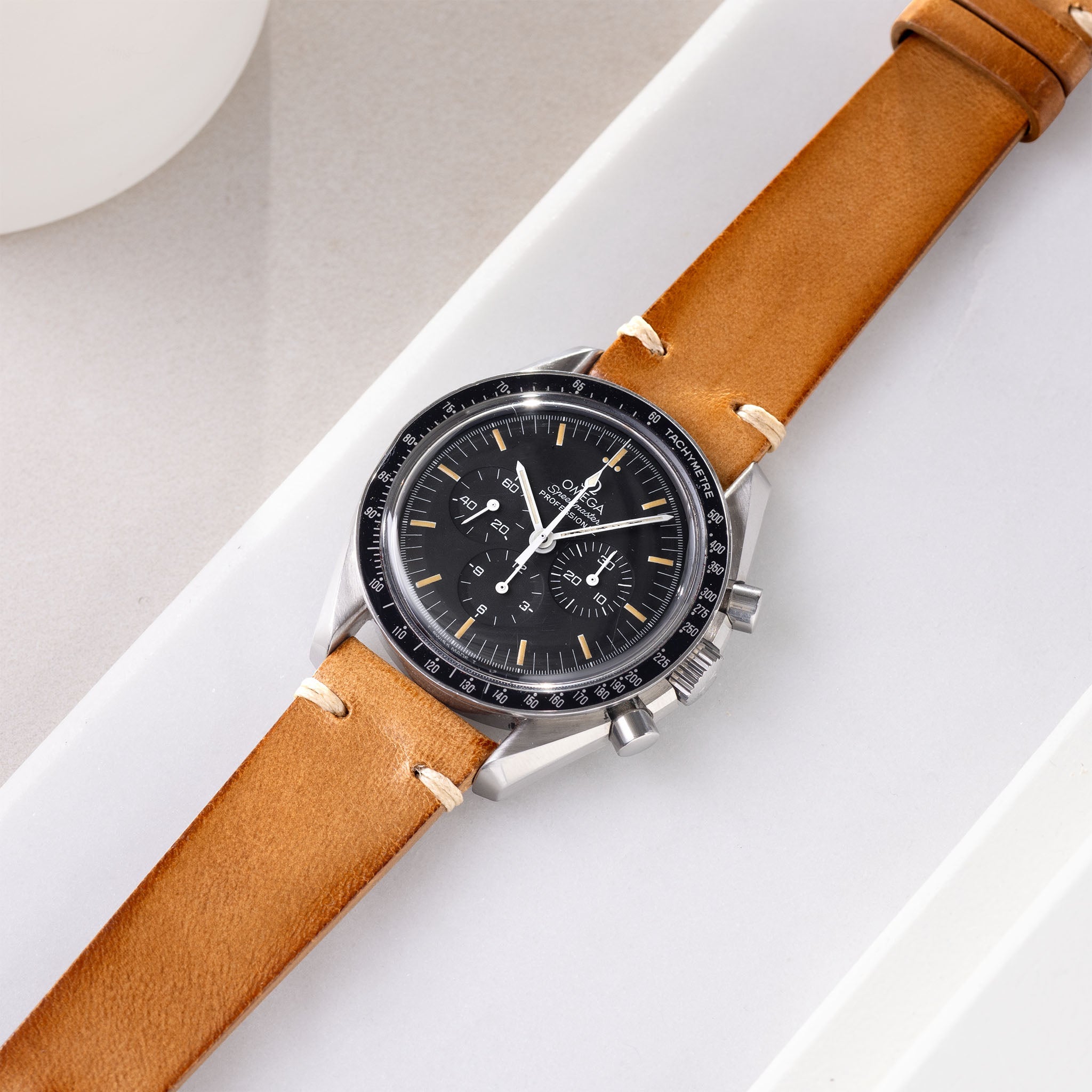 Horlogeband voor Omega Speedmaster Professional - Caramel Brown Leather