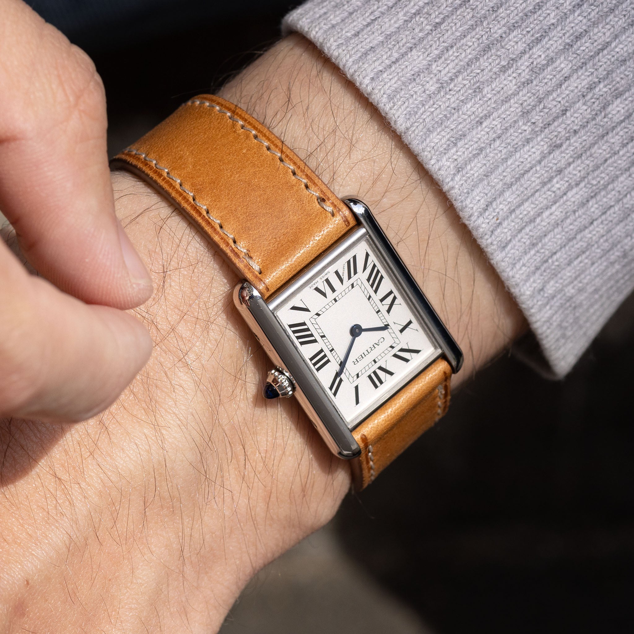 Durham Cognac Brown Leather Watch Strap