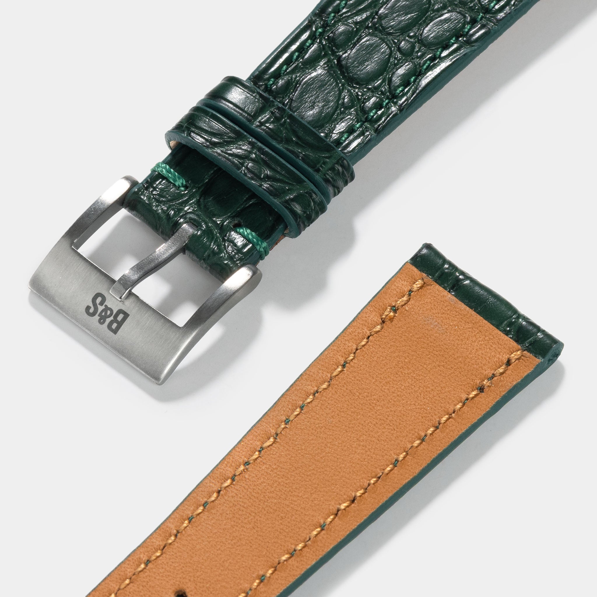 Green Alligator Leather Watch Strap