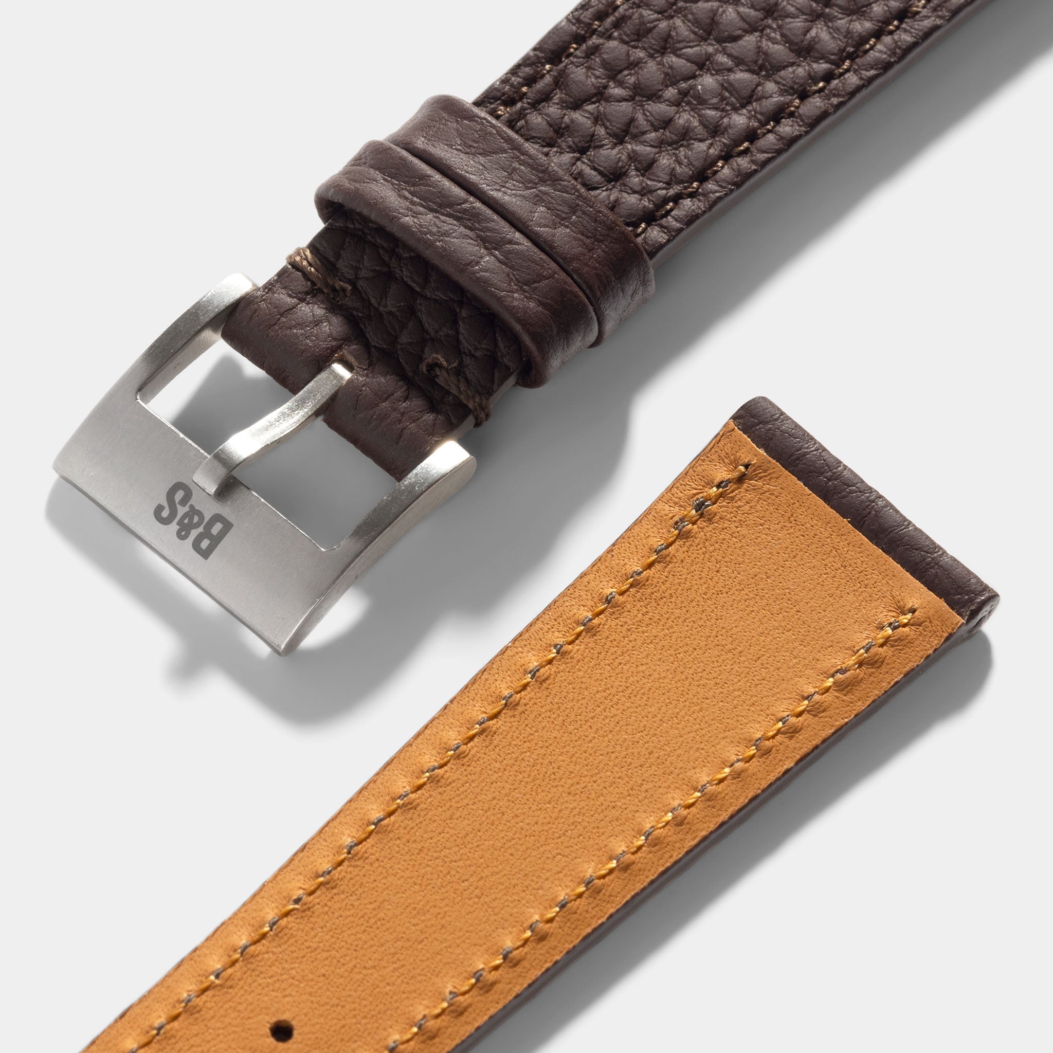 Strap for Patek Philippe 130 / 533 Chronograph - Dark Brown Grana Leather Strap
