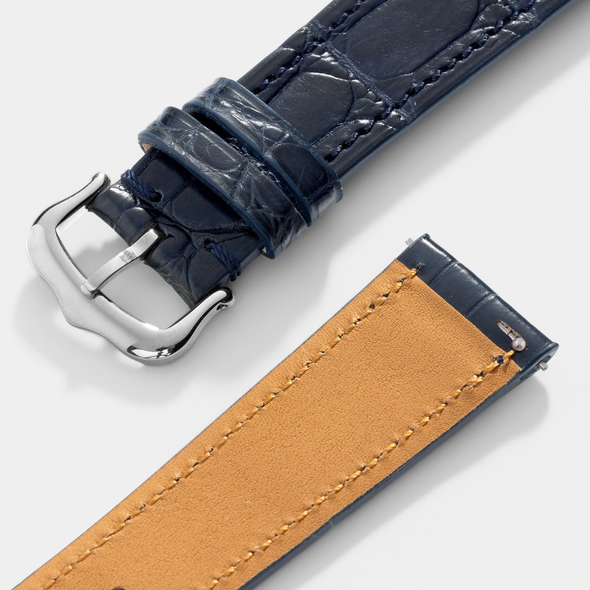 Strap for Cartier Tank Must (2021 - Today) - Premium Dark Blue Alligator