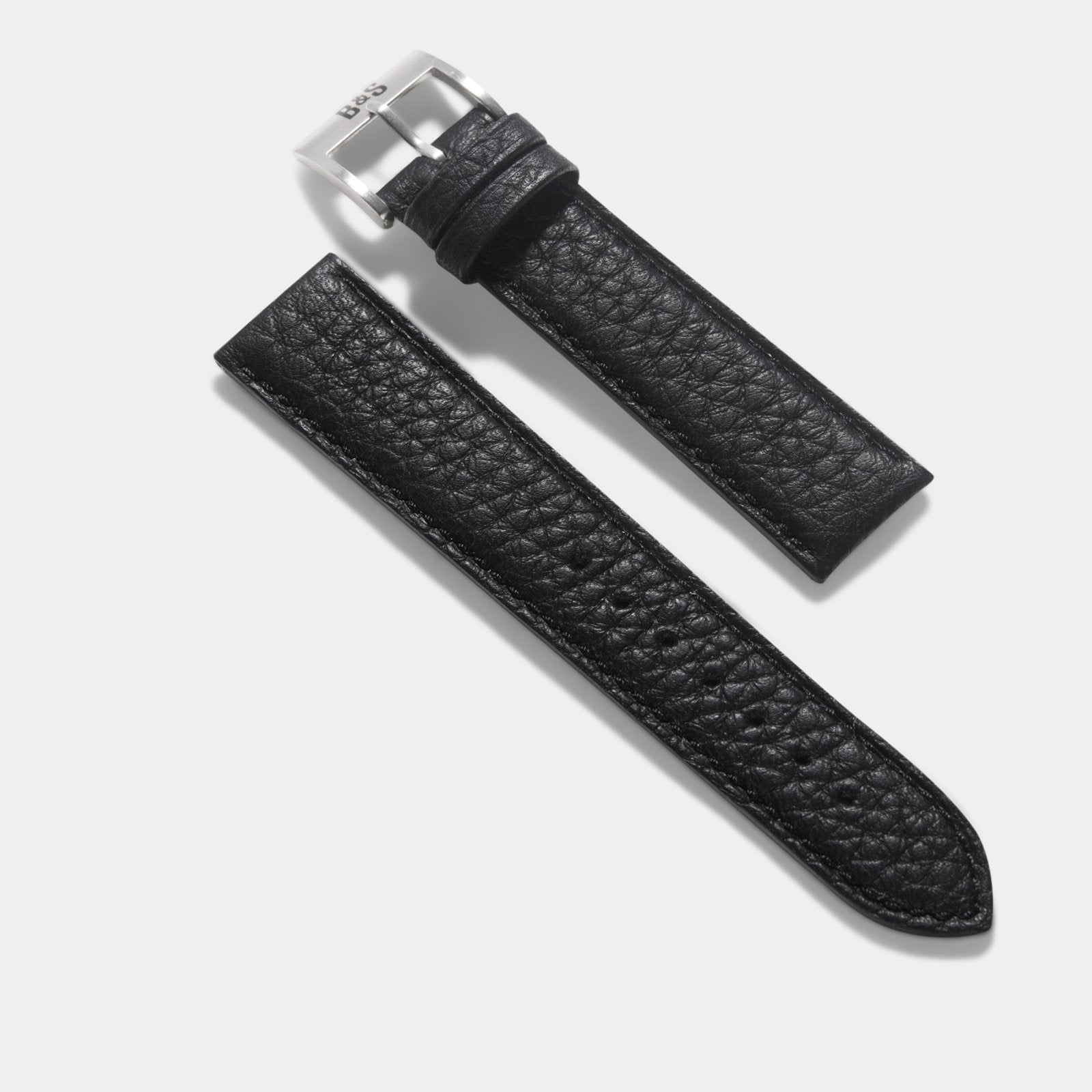 Taurillon Zwart Leren Horlogeband