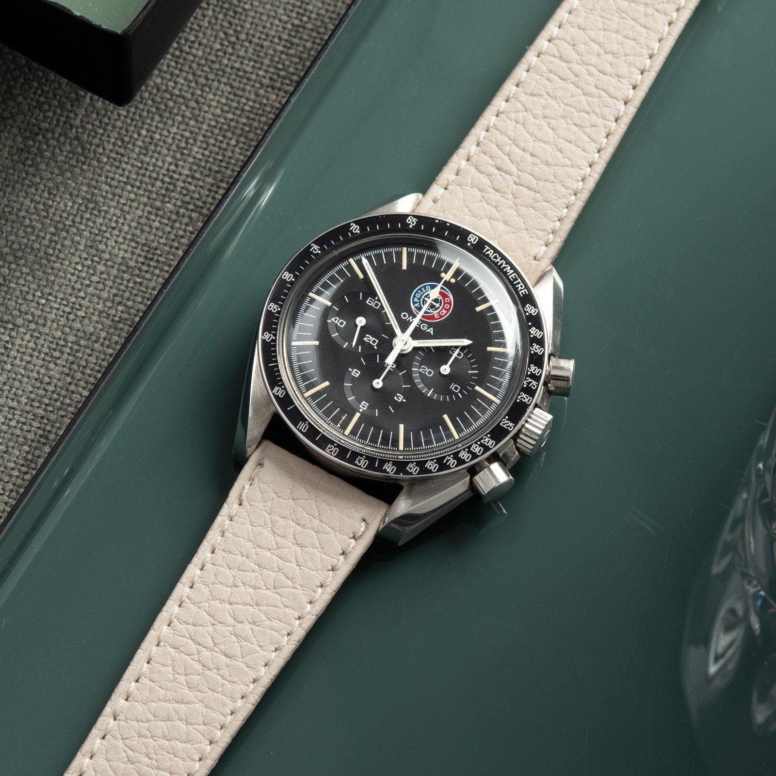 Taurillon Creme Speedy Leren Horlogeband