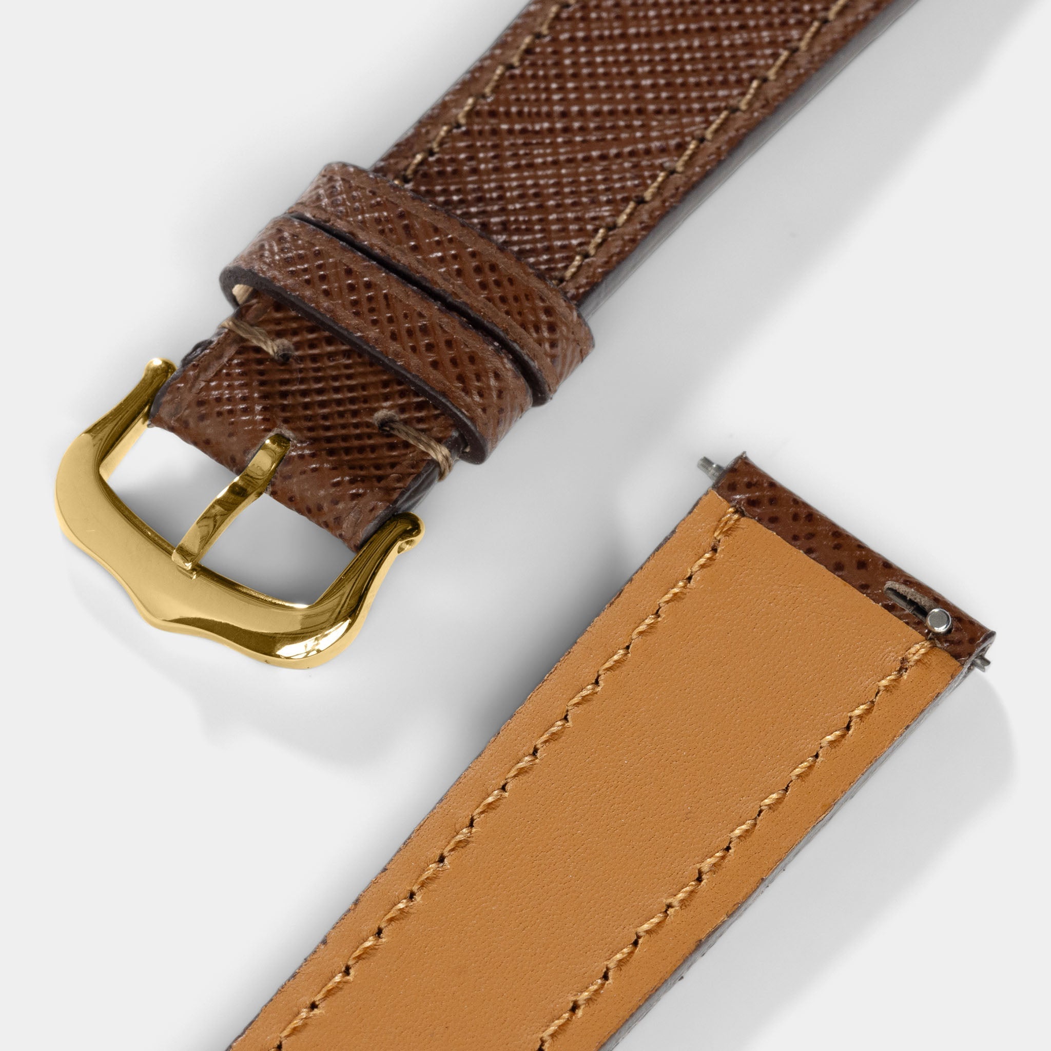 Horlogeband voor Cartier Tank Louis (2021-2024) - The Saffiano Brown