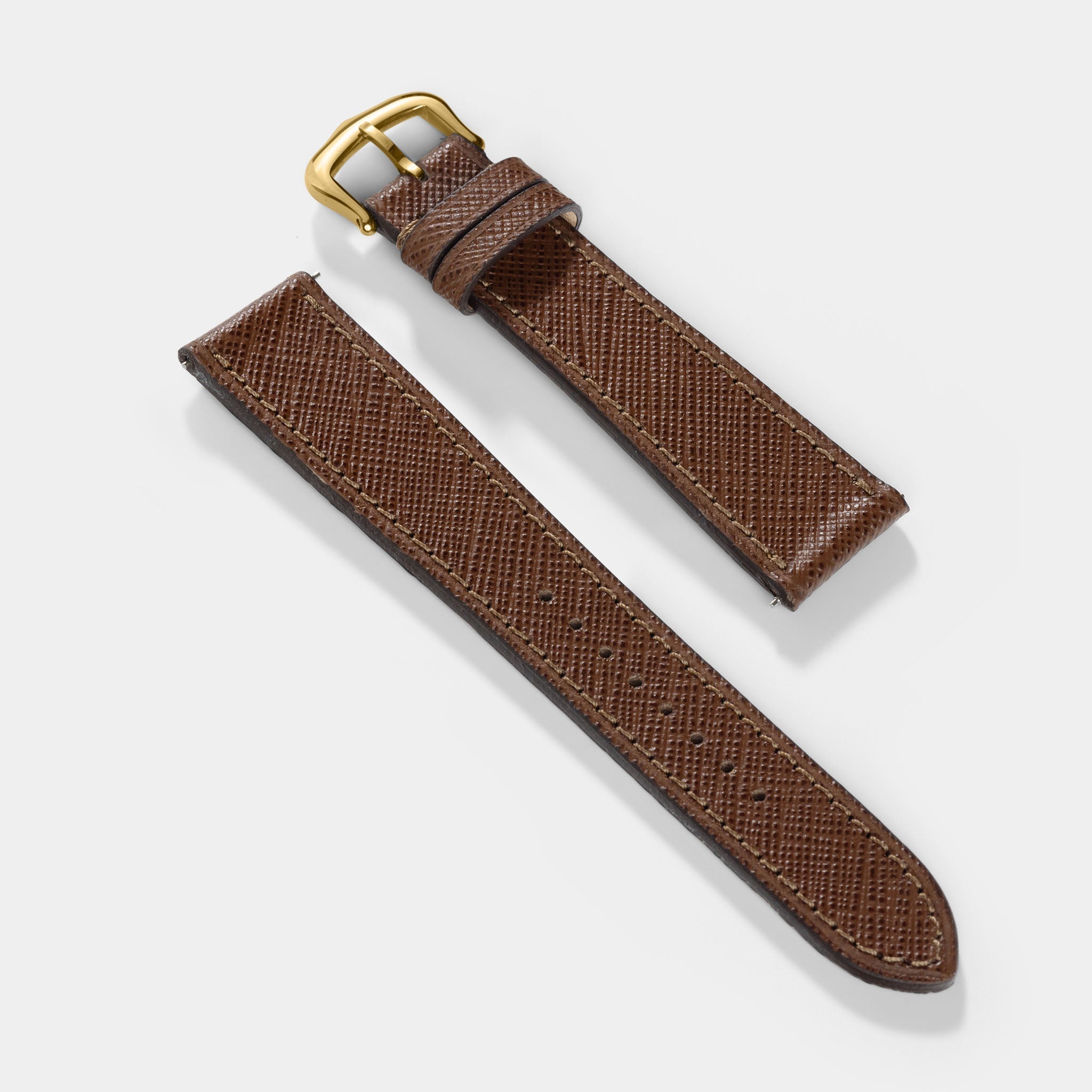 Horlogeband voor Cartier Tank Louis (2021-2024) - The Saffiano Brown