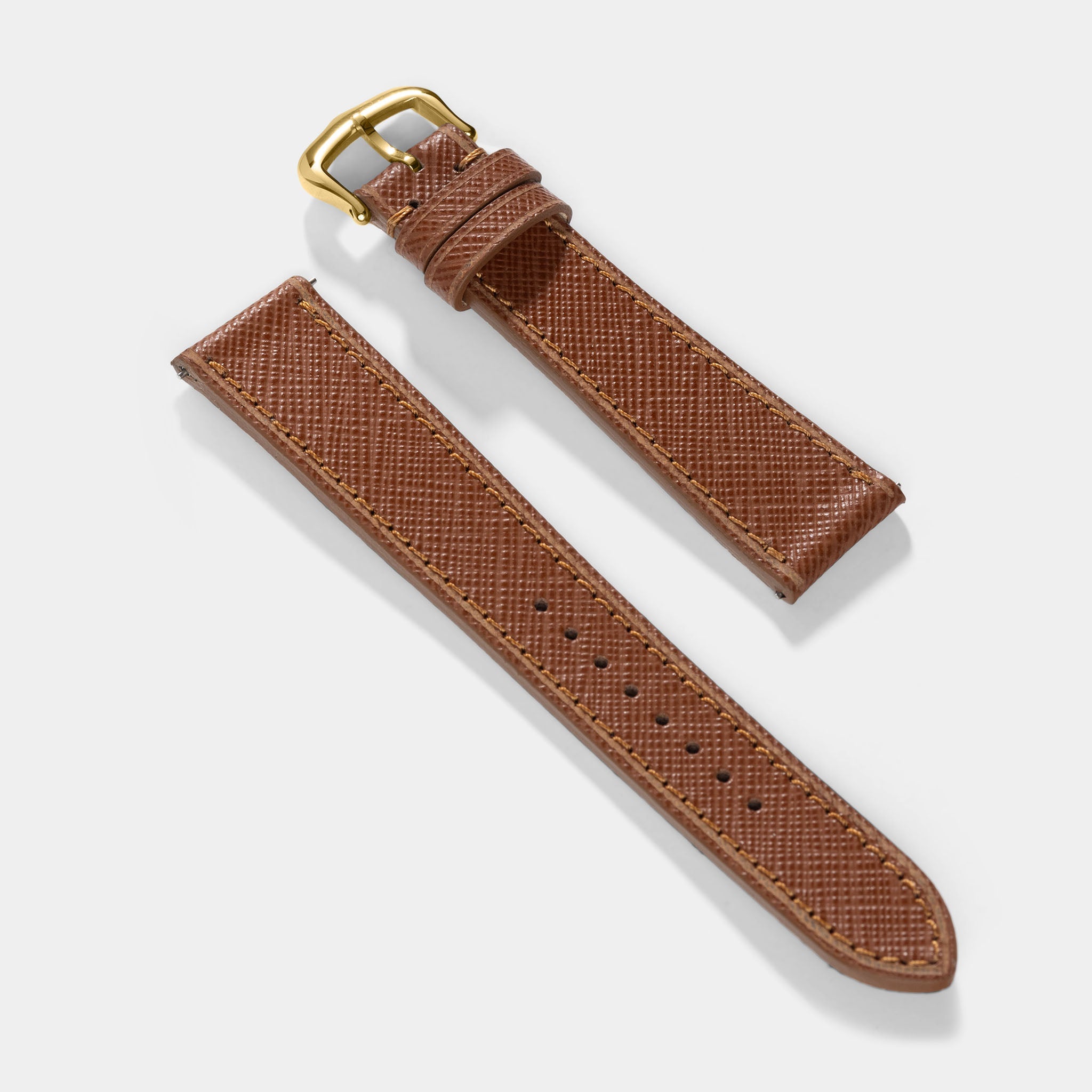 Horlogeband voor Cartier Tank Louis (2021-2024) - The Saffiano Cognac