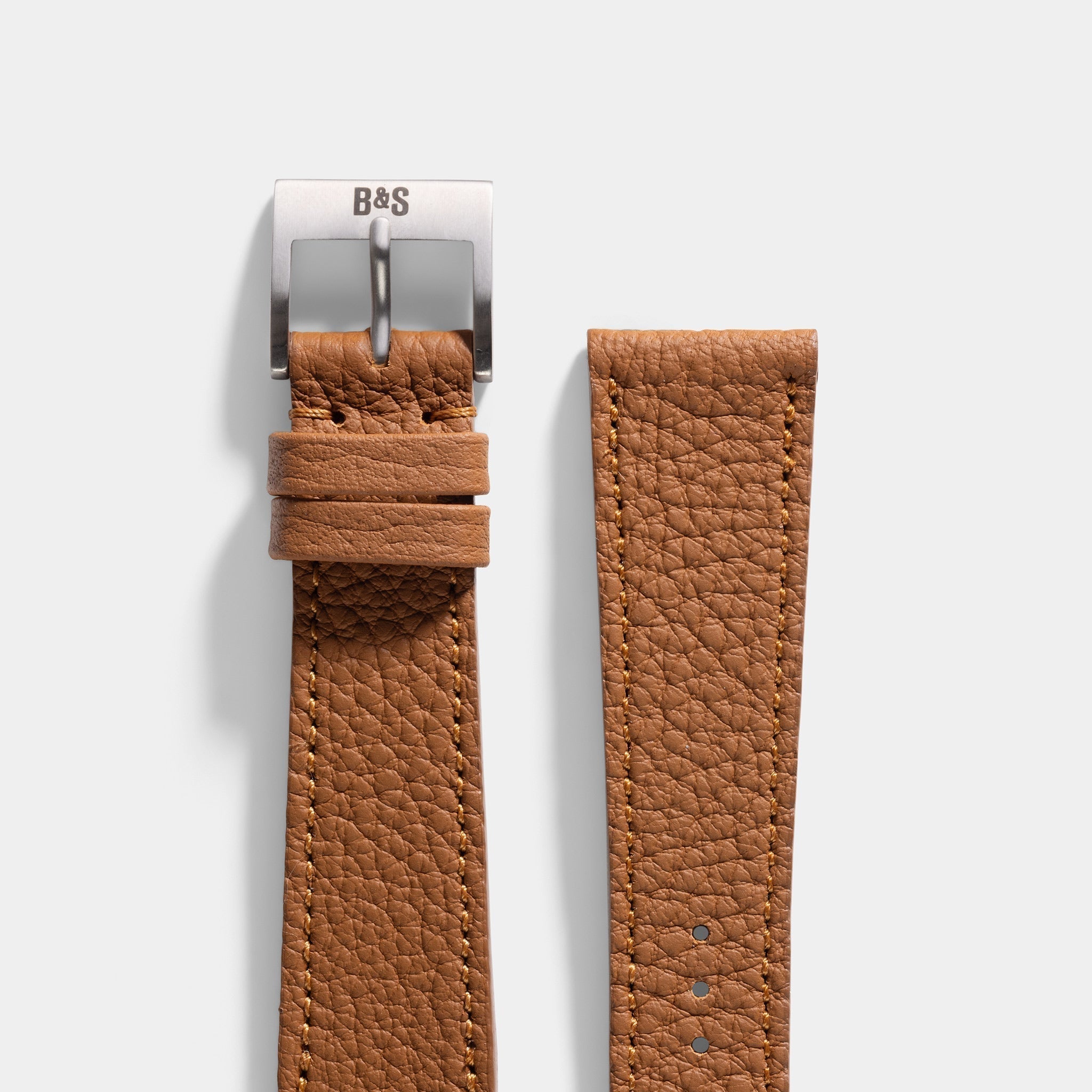 Grana Cognac Brown Tonal Leather Watch Strap