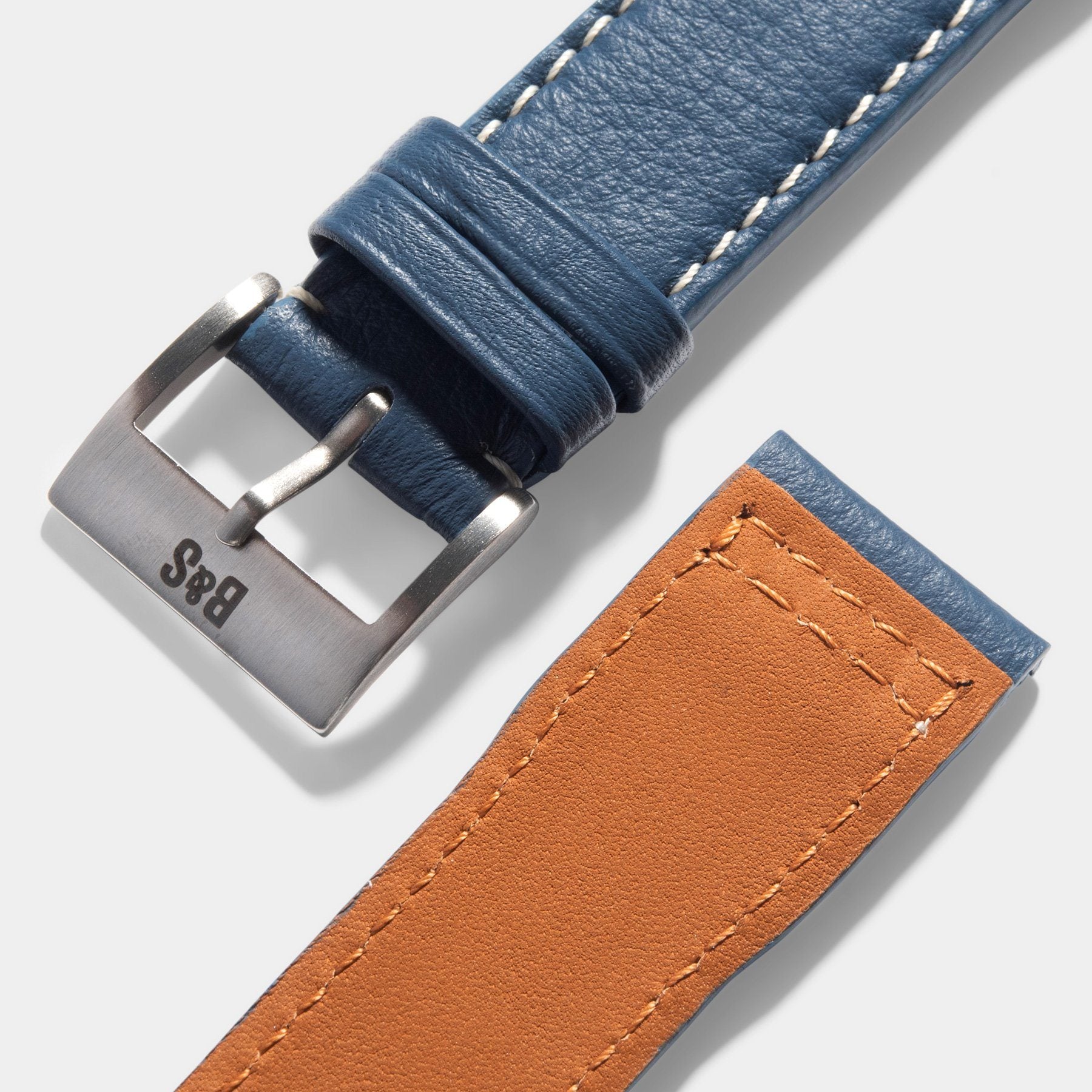 VIPR Blue Aviator Leren Horlogeband