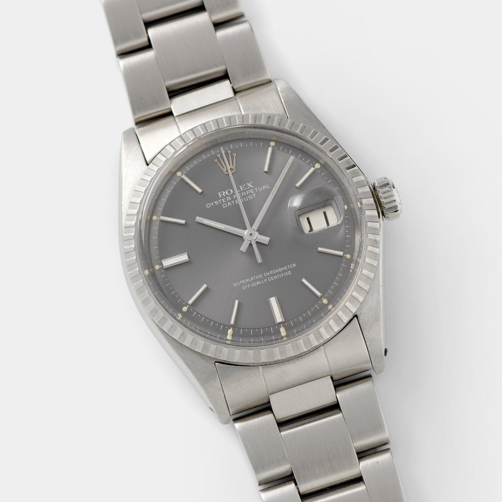 Rolex Datejust 1603 Grey Pie Pan Dial