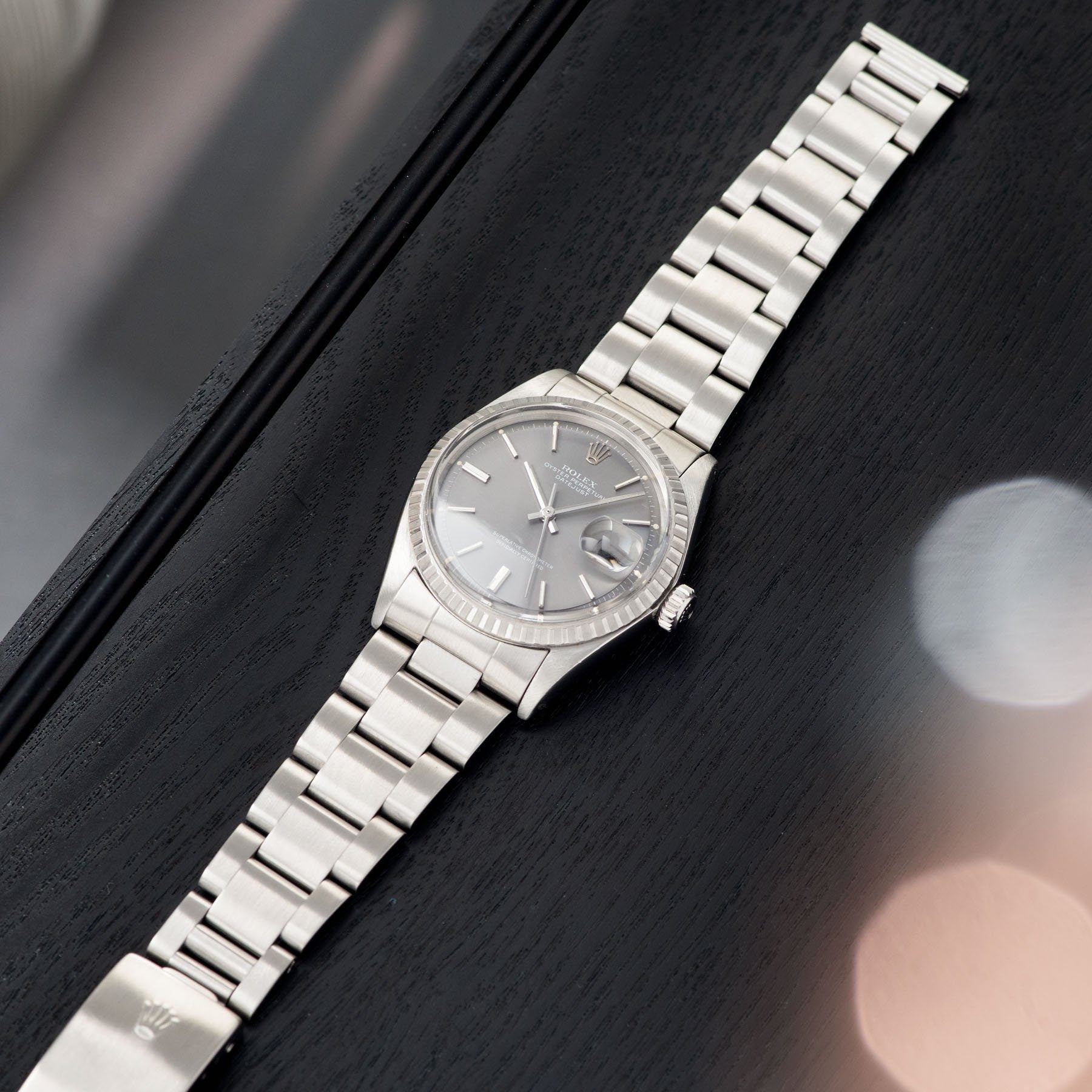 Rolex Datejust 1603 Grey Pie Pan Dial