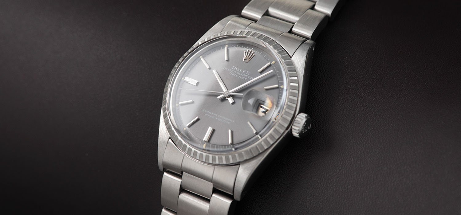 Rolex Datejust 1603 Grey Pie Pan Dial