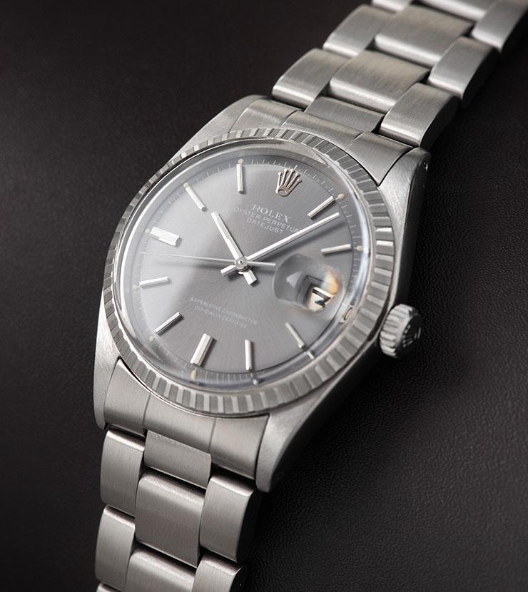 Rolex Datejust 1603 Grey Pie Pan Dial