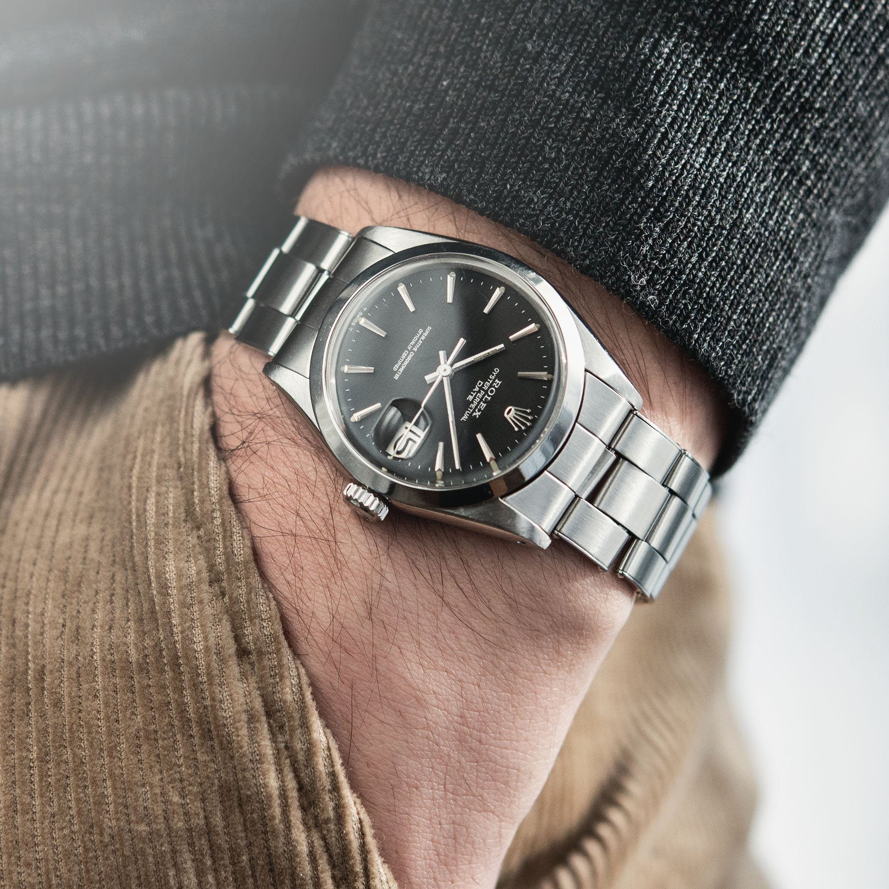 Rolex Date Reference 1500 Grey Dial
