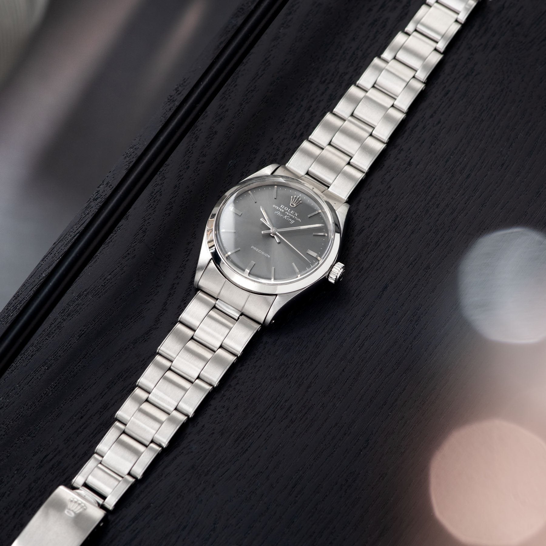 Rolex Air King Ref 5500 Grey Soleil Dial