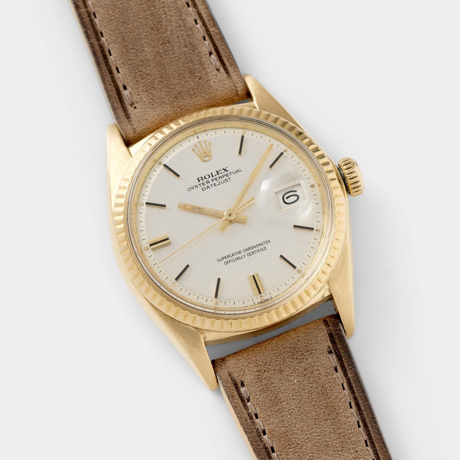 Rolex Datejust Yellow Gold 1601 Linen Dial