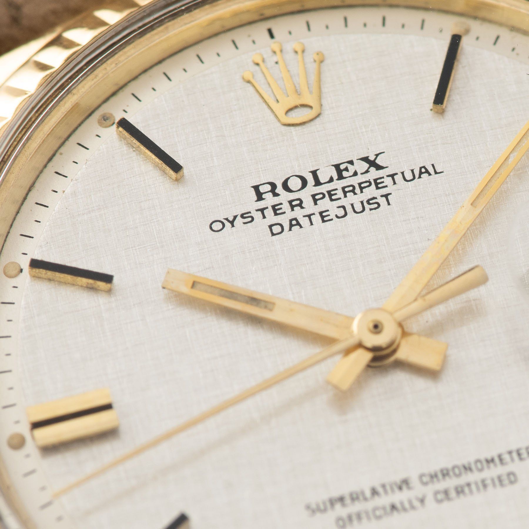 Rolex Datejust Yellow Gold 1601 Linen Dial