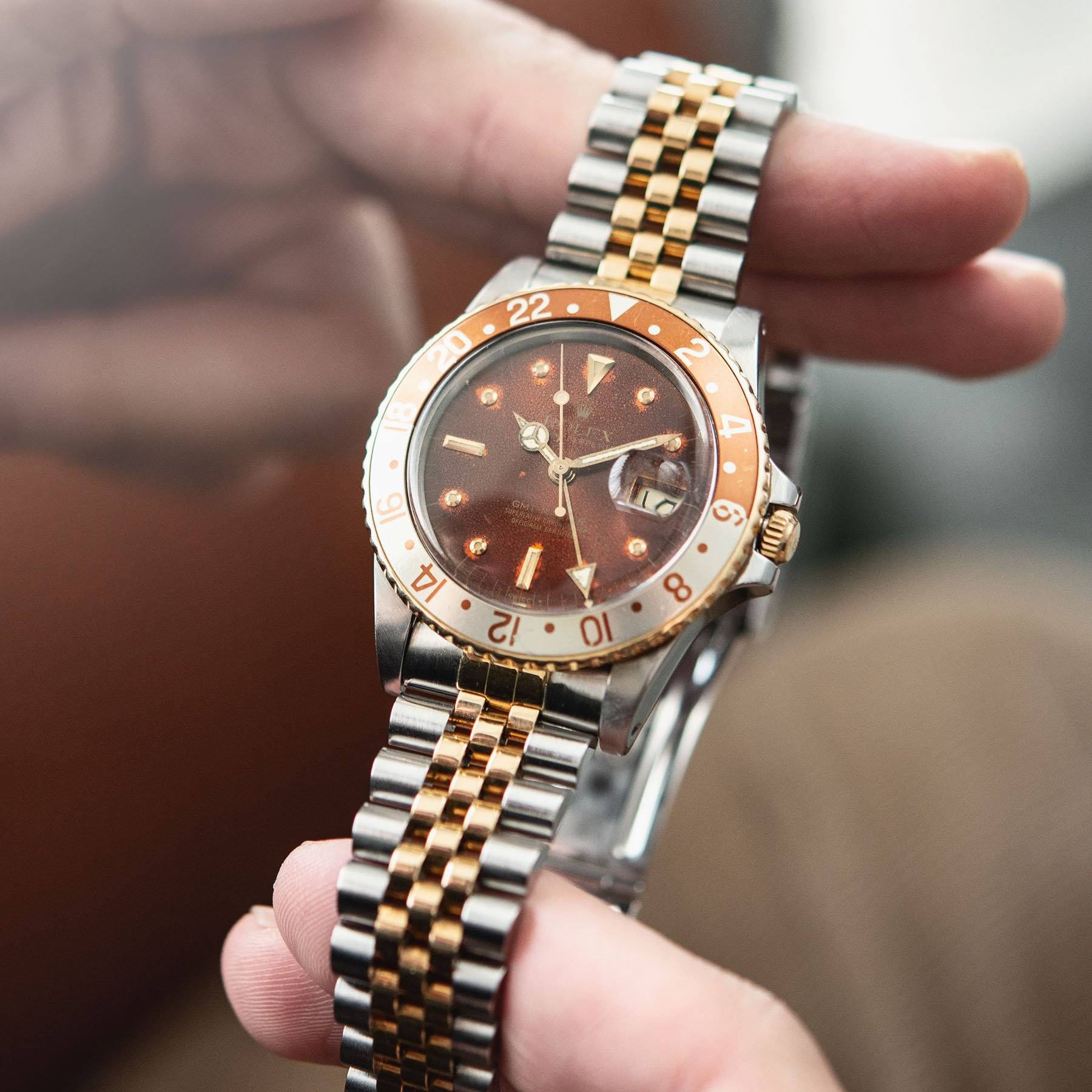 Rolex 16753 Nipple Dial Rootbeer GMT-Master