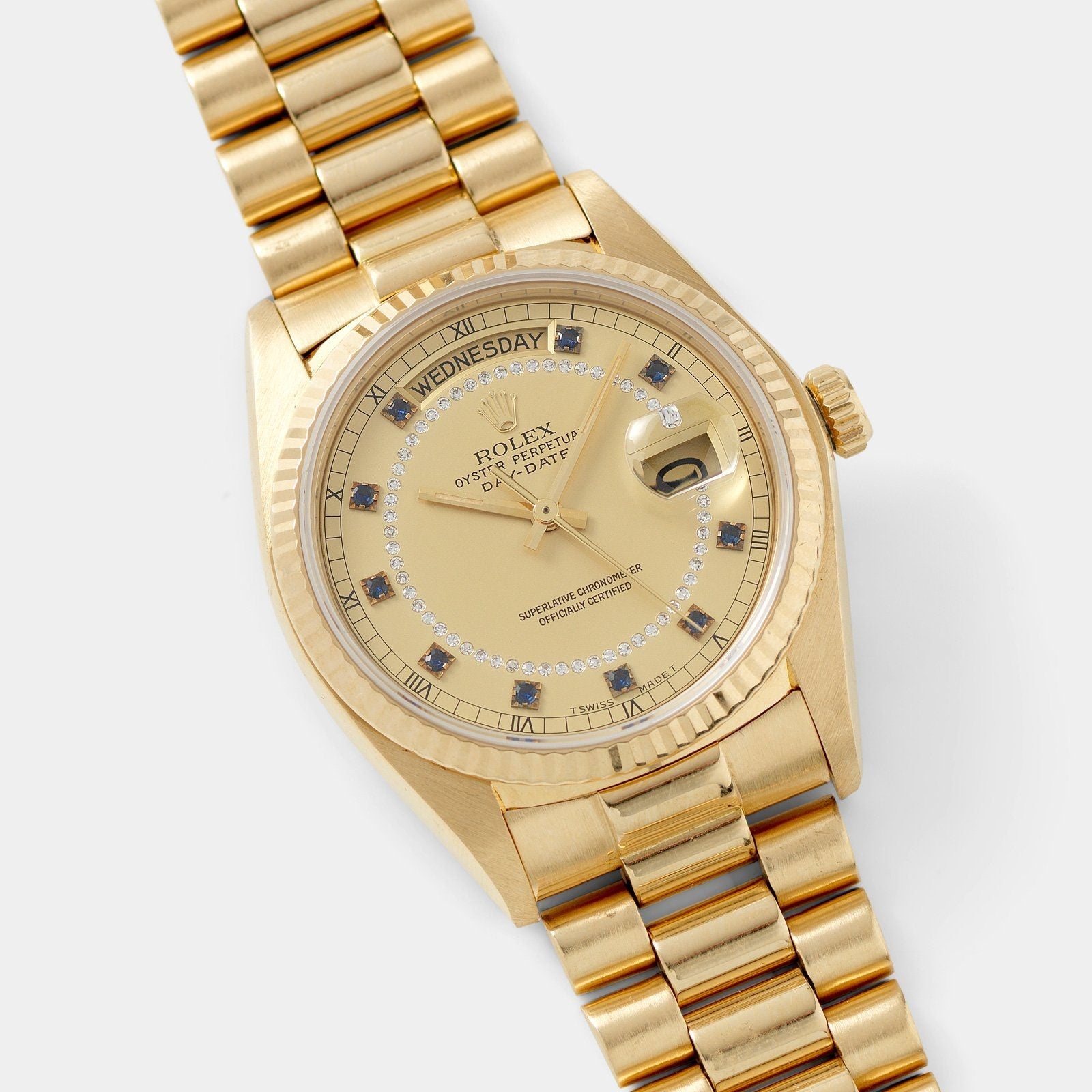 Rolex Day-Date Reference 18038 Blue Sapphire String Dial