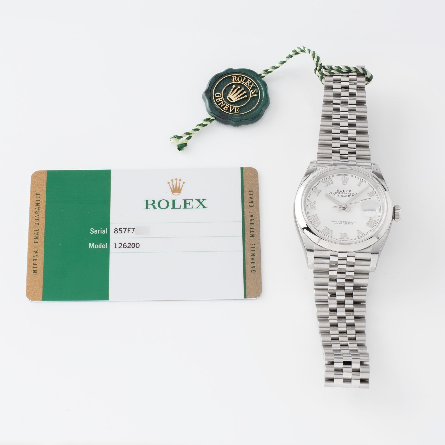 Rolex Datejust White Dial 126200