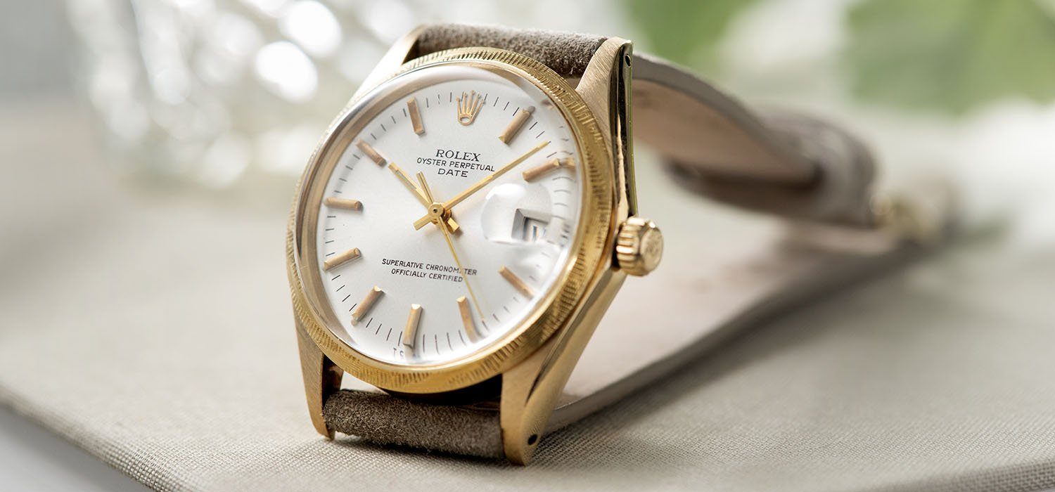 Rolex Date 1513 Yellow Gold Rare Bezel