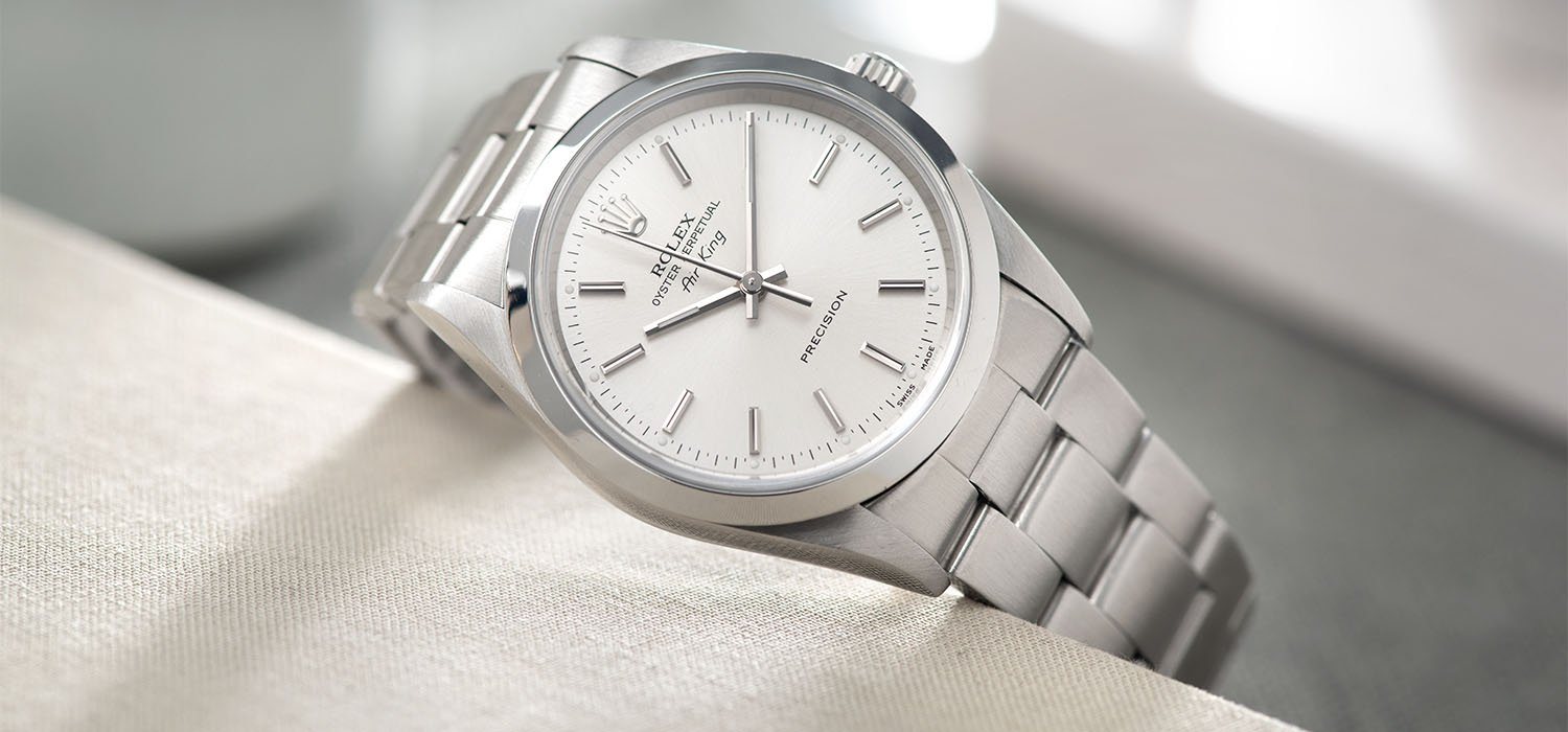Rolex Air King Ref 14000 Silver Soleil Dial