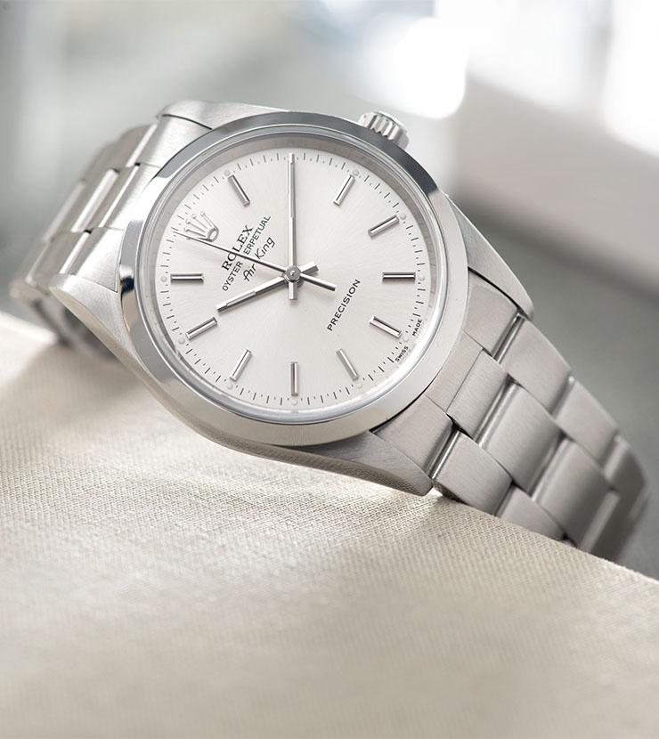 Rolex Air King Ref 14000 Silver Soleil Dial