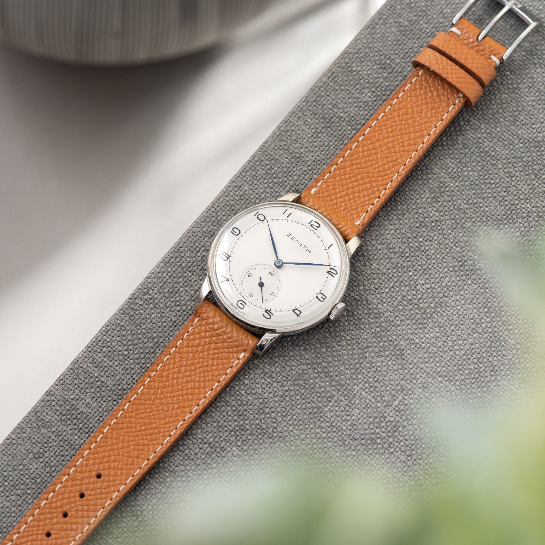 Zenith Oversize Dress Watch Two-Tone Dial 1940s