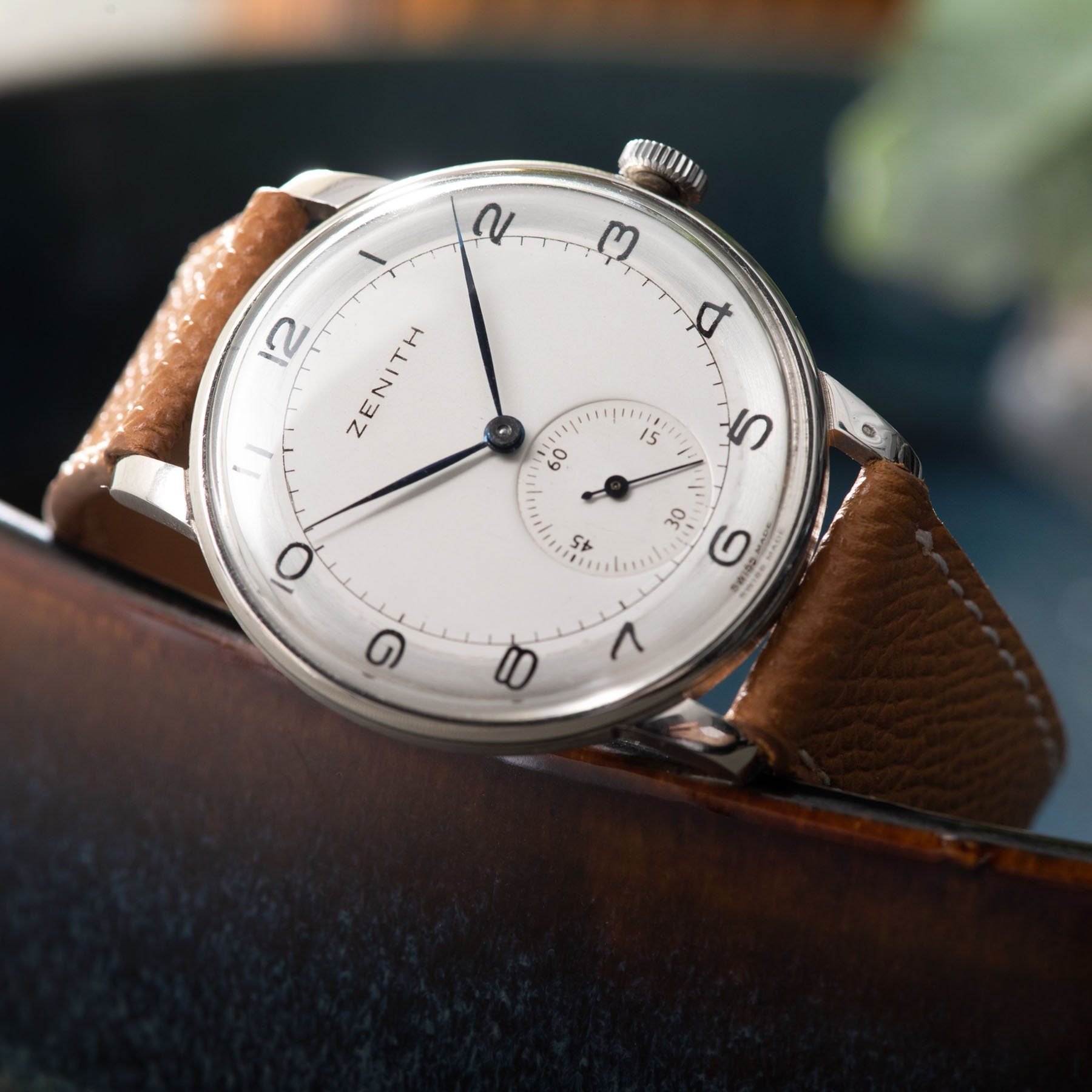 Zenith Oversize Dress Watch Two-Tone Dial 1940s